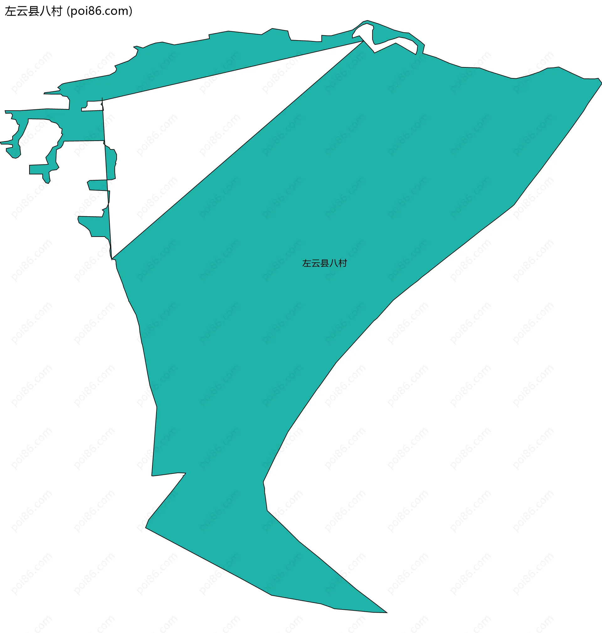 左云县八村边界地图