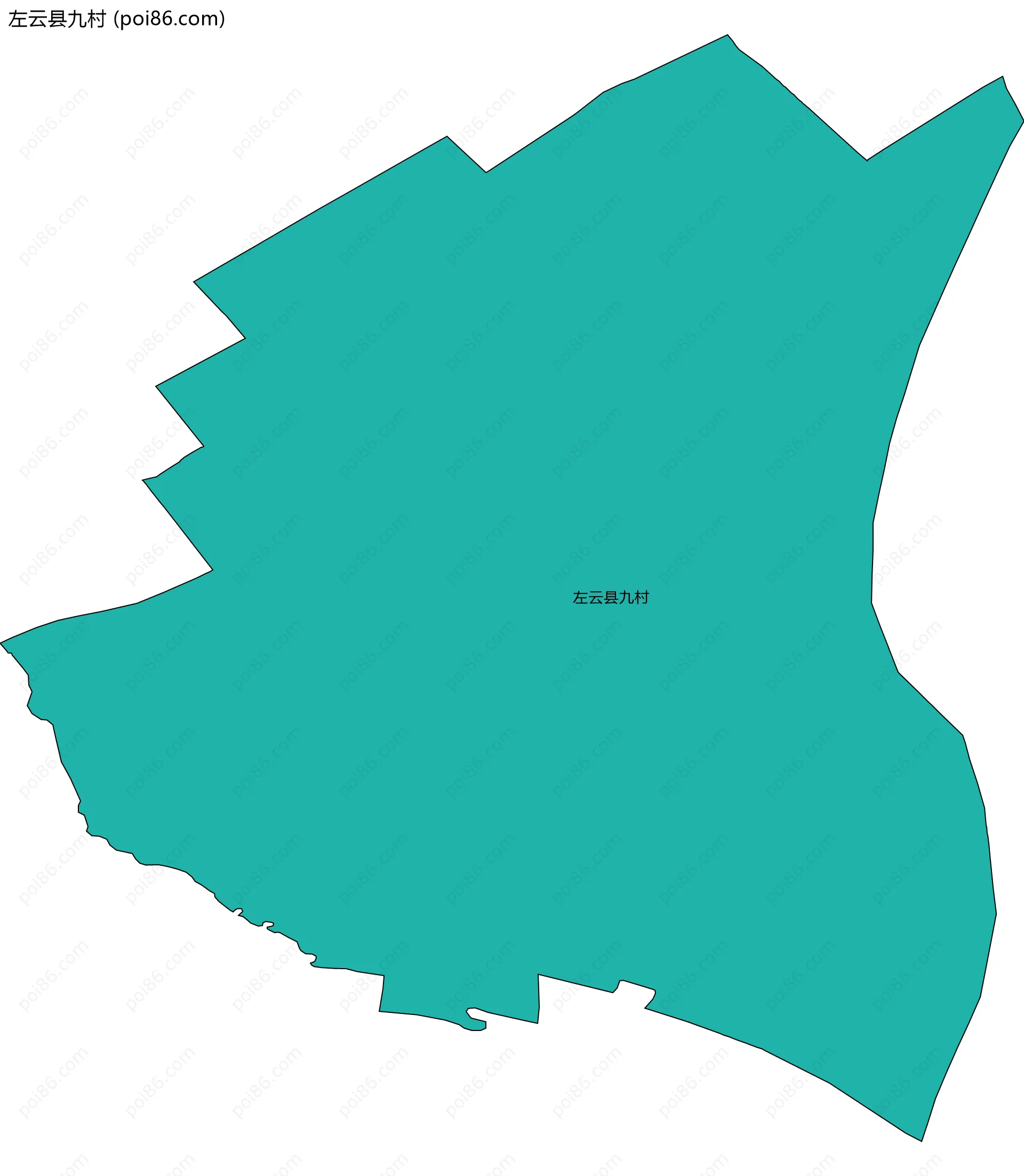 左云县九村边界地图