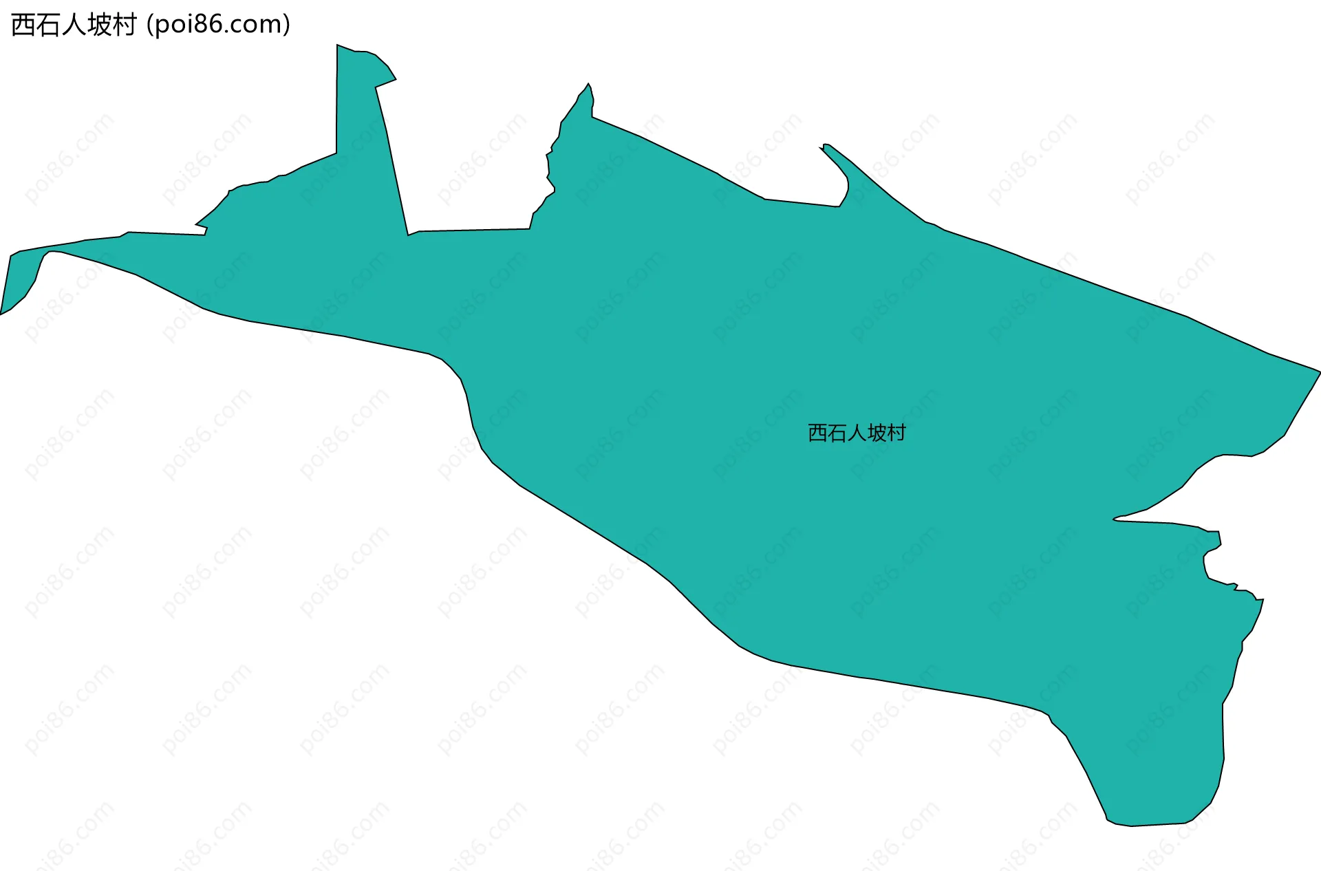 西石人坡村边界地图