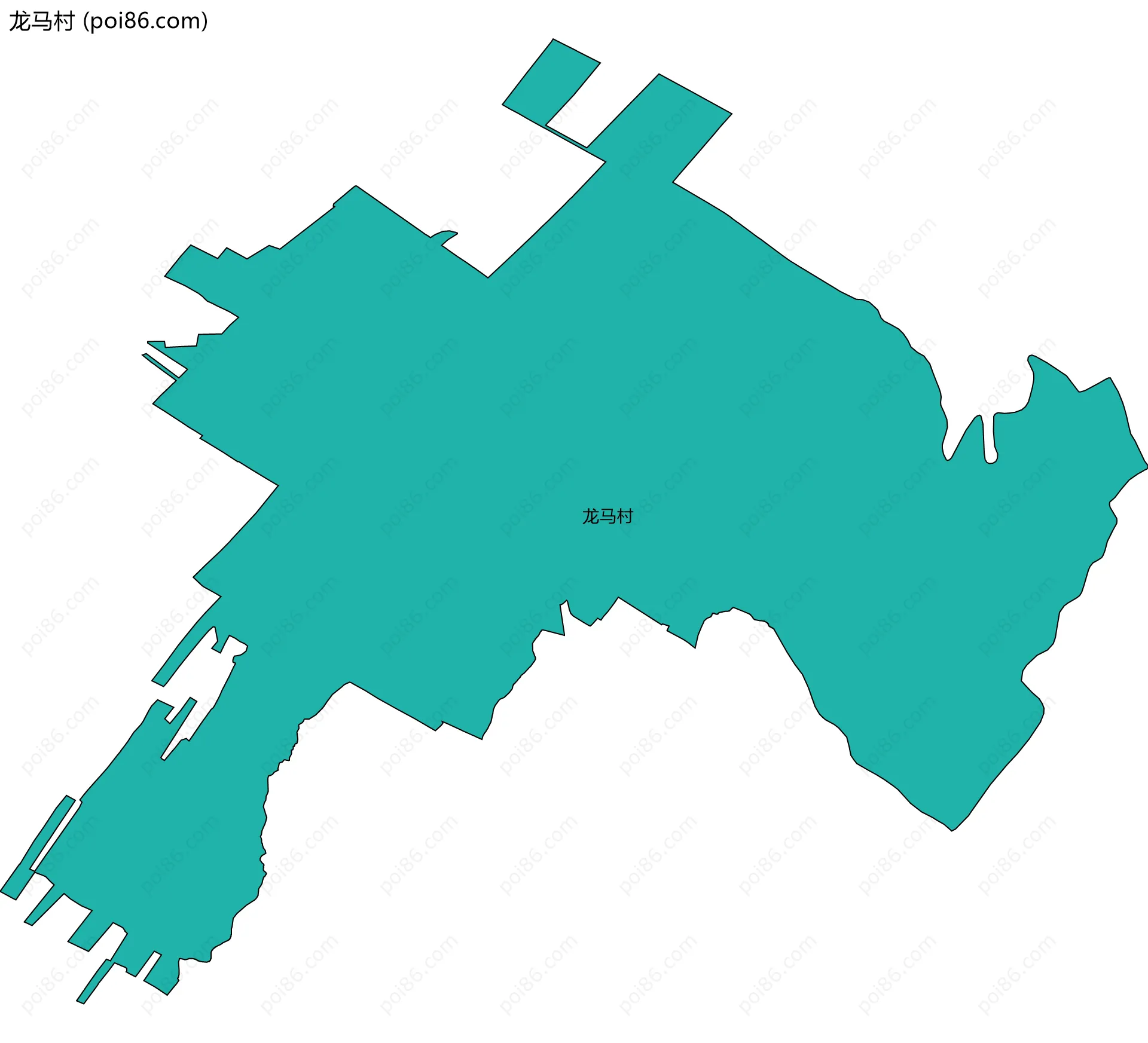 龙马村边界地图