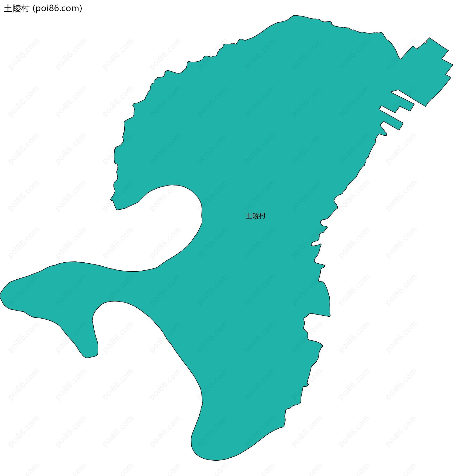 土陵村边界地图