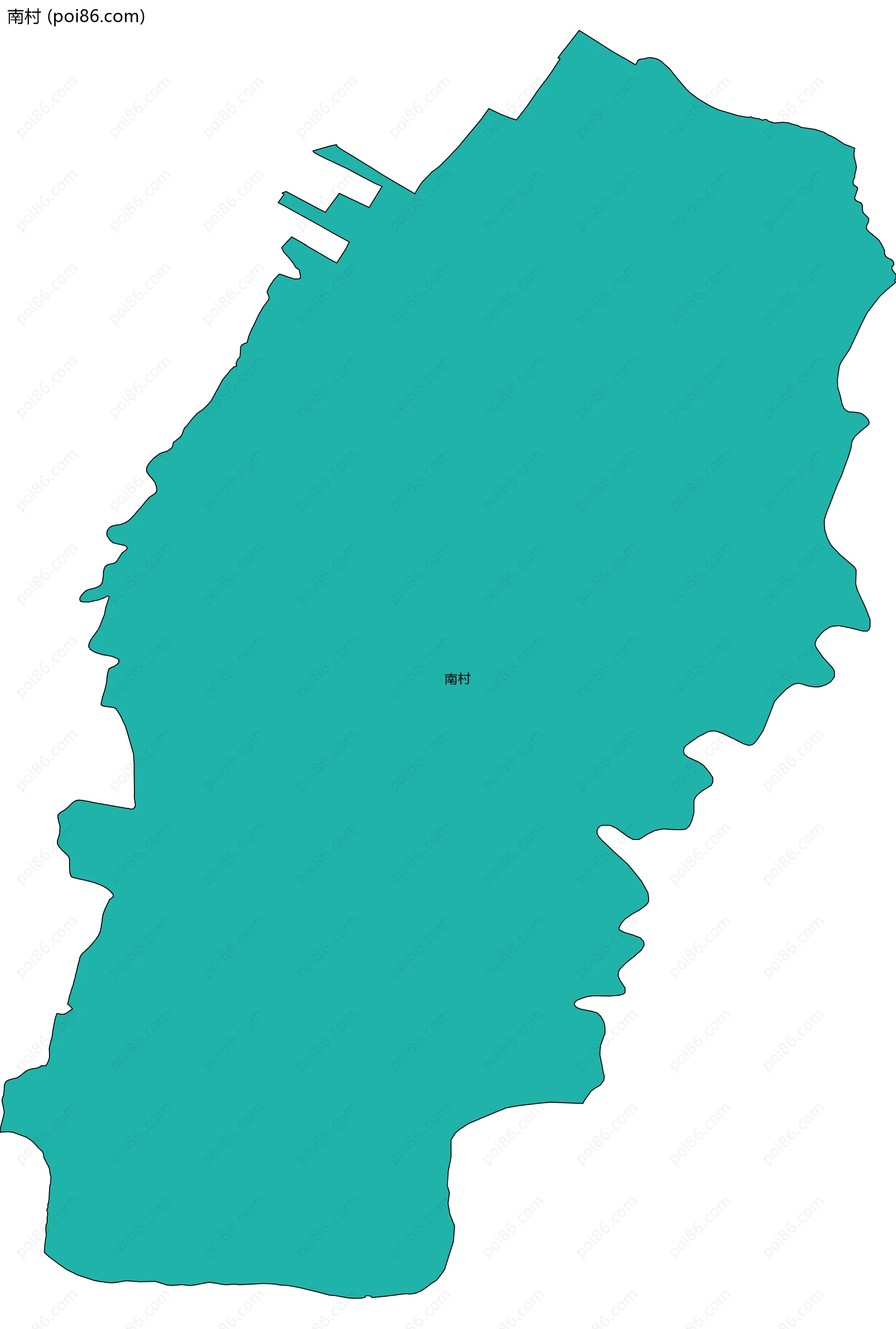 南村边界地图