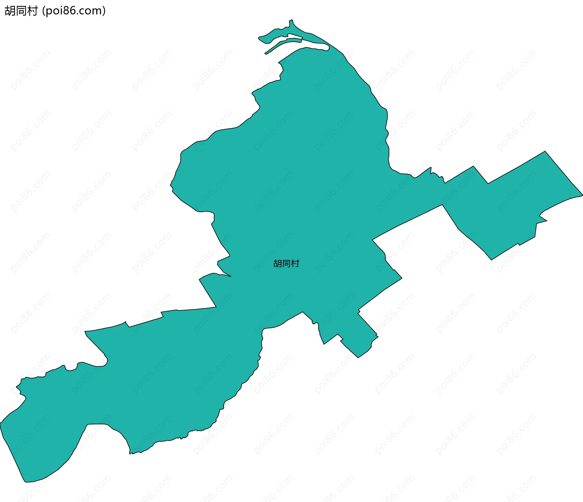 胡同村边界地图