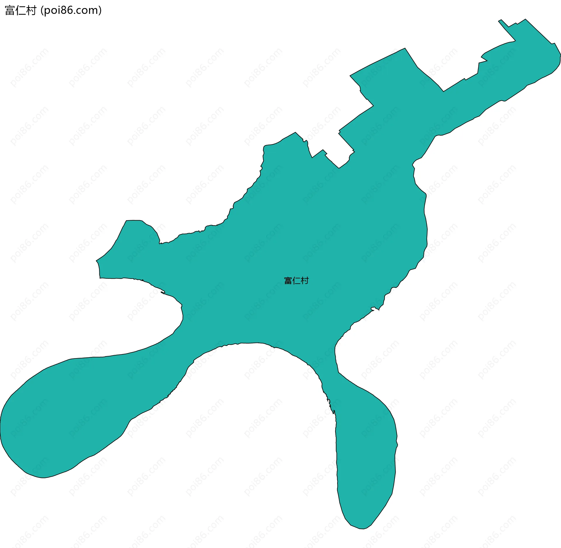 富仁村边界地图