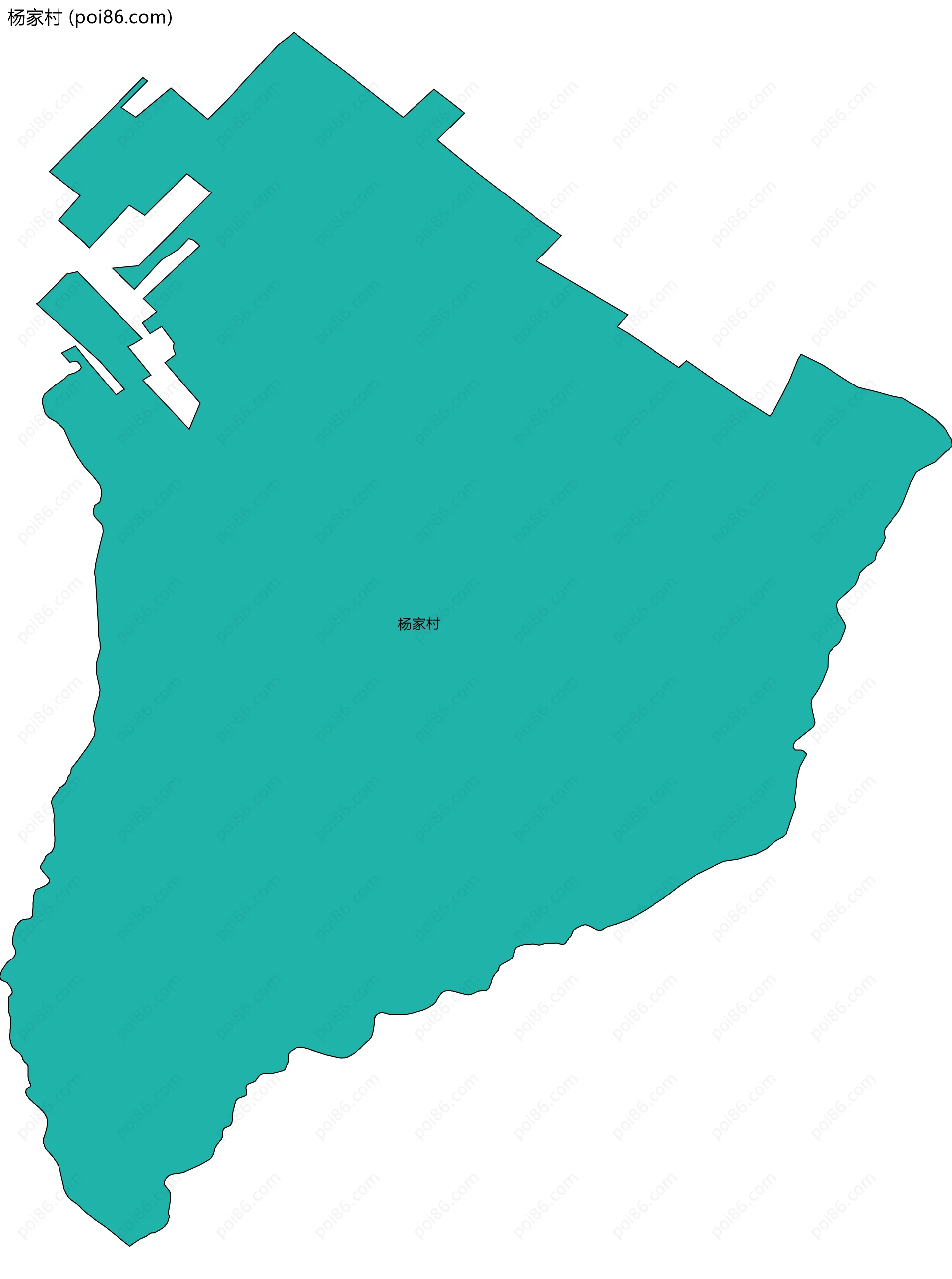 杨家村边界地图