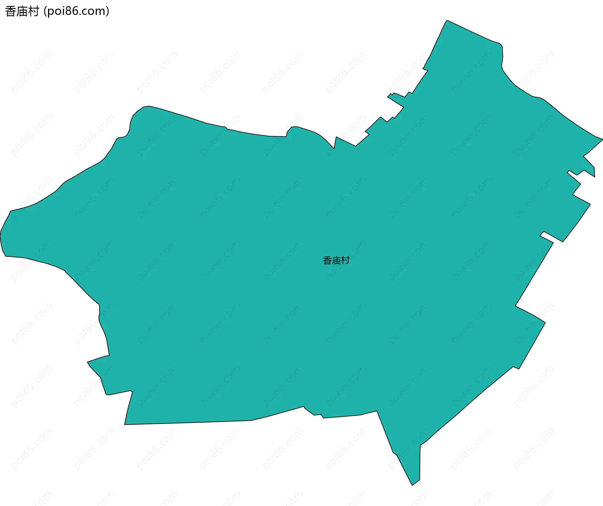 香庙村边界地图