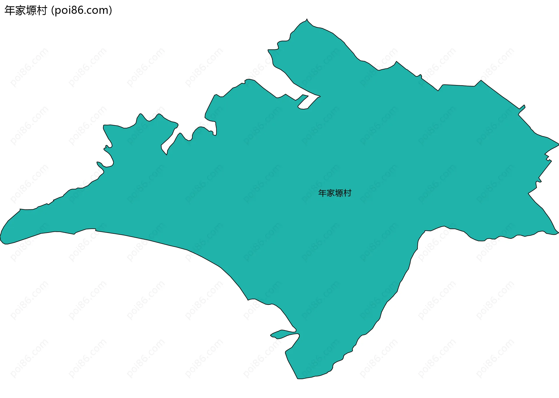 年家塬村边界地图