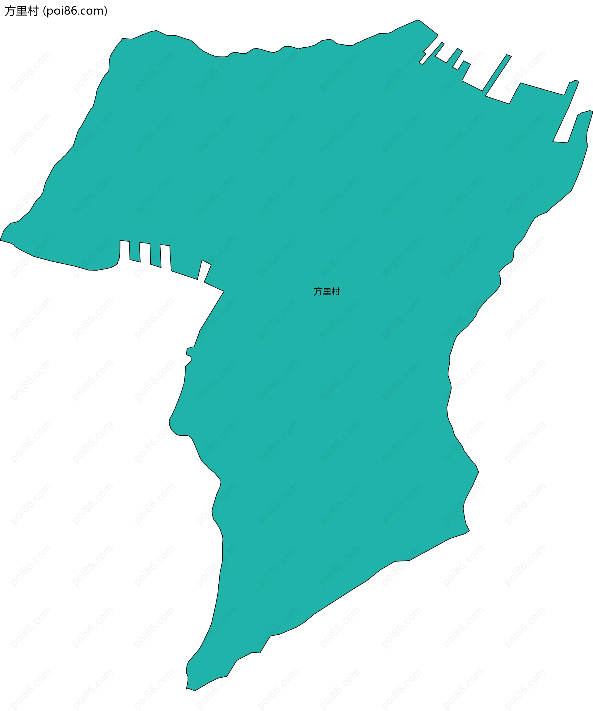 方里村边界地图