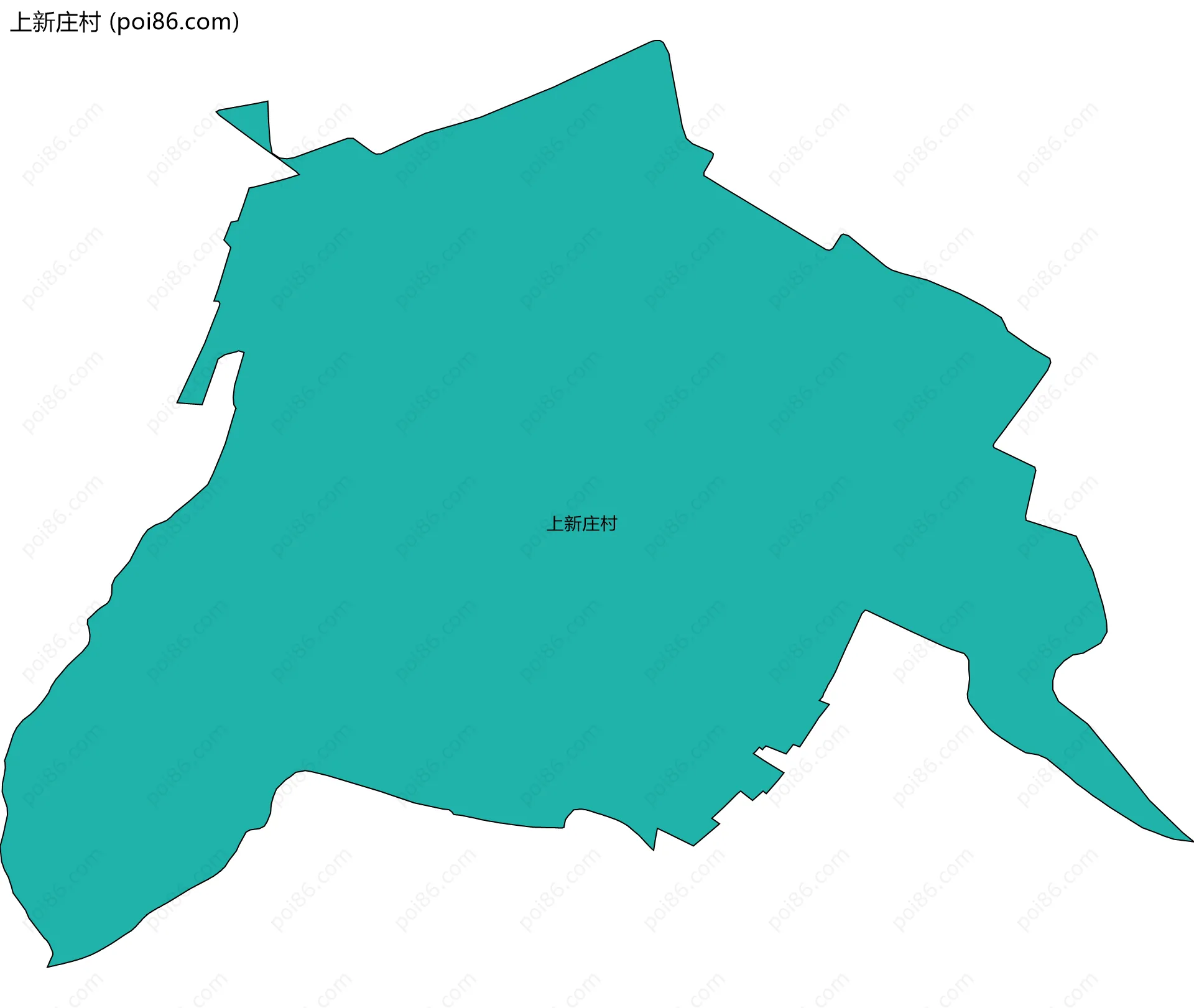 上新庄村边界地图