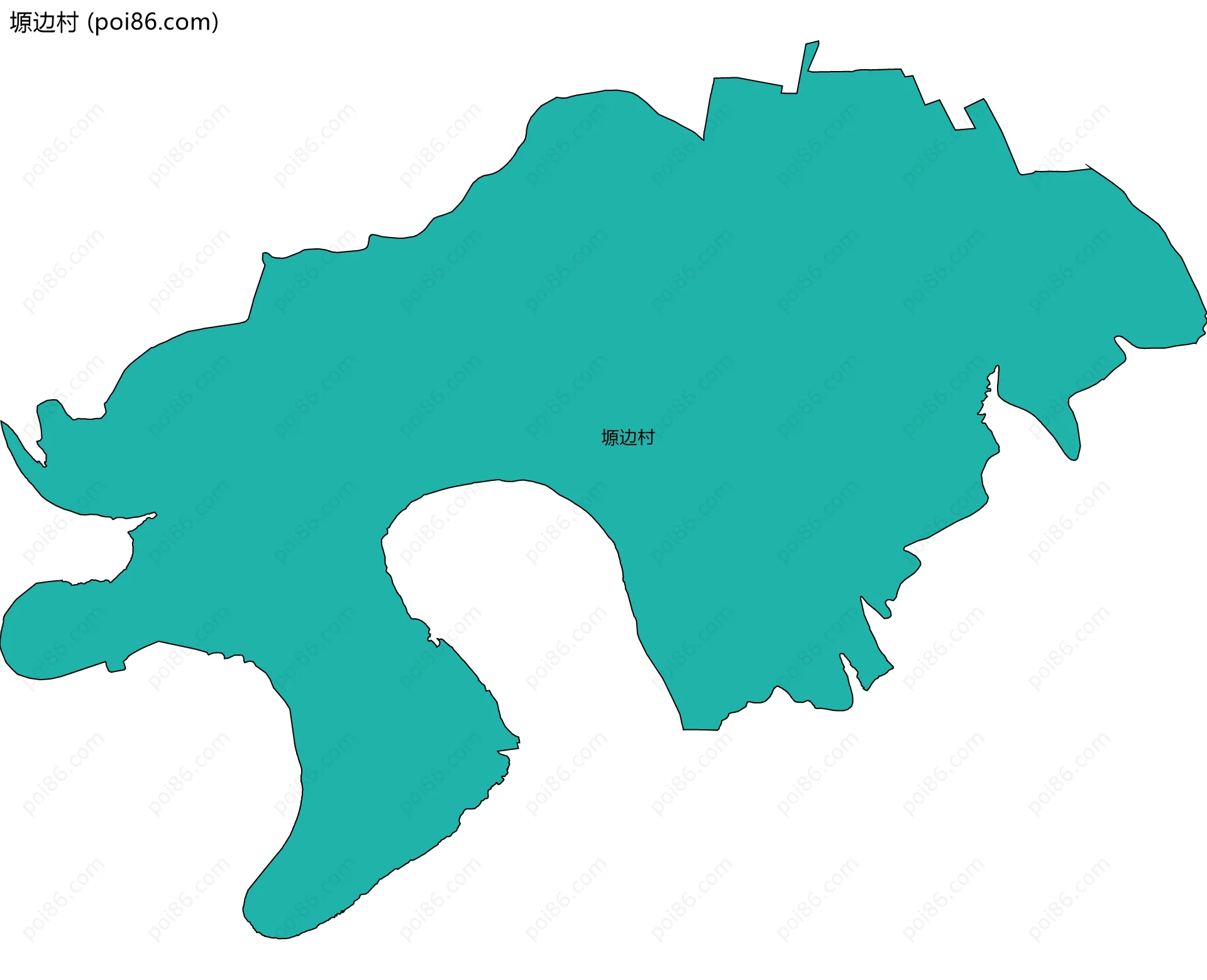 塬边村边界地图