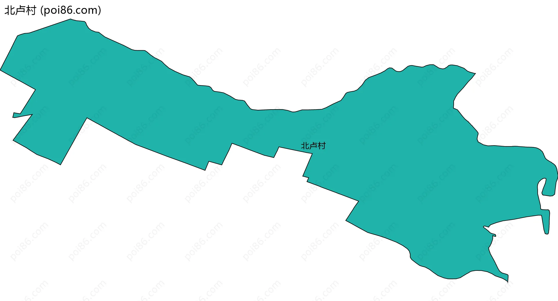 北卢村边界地图