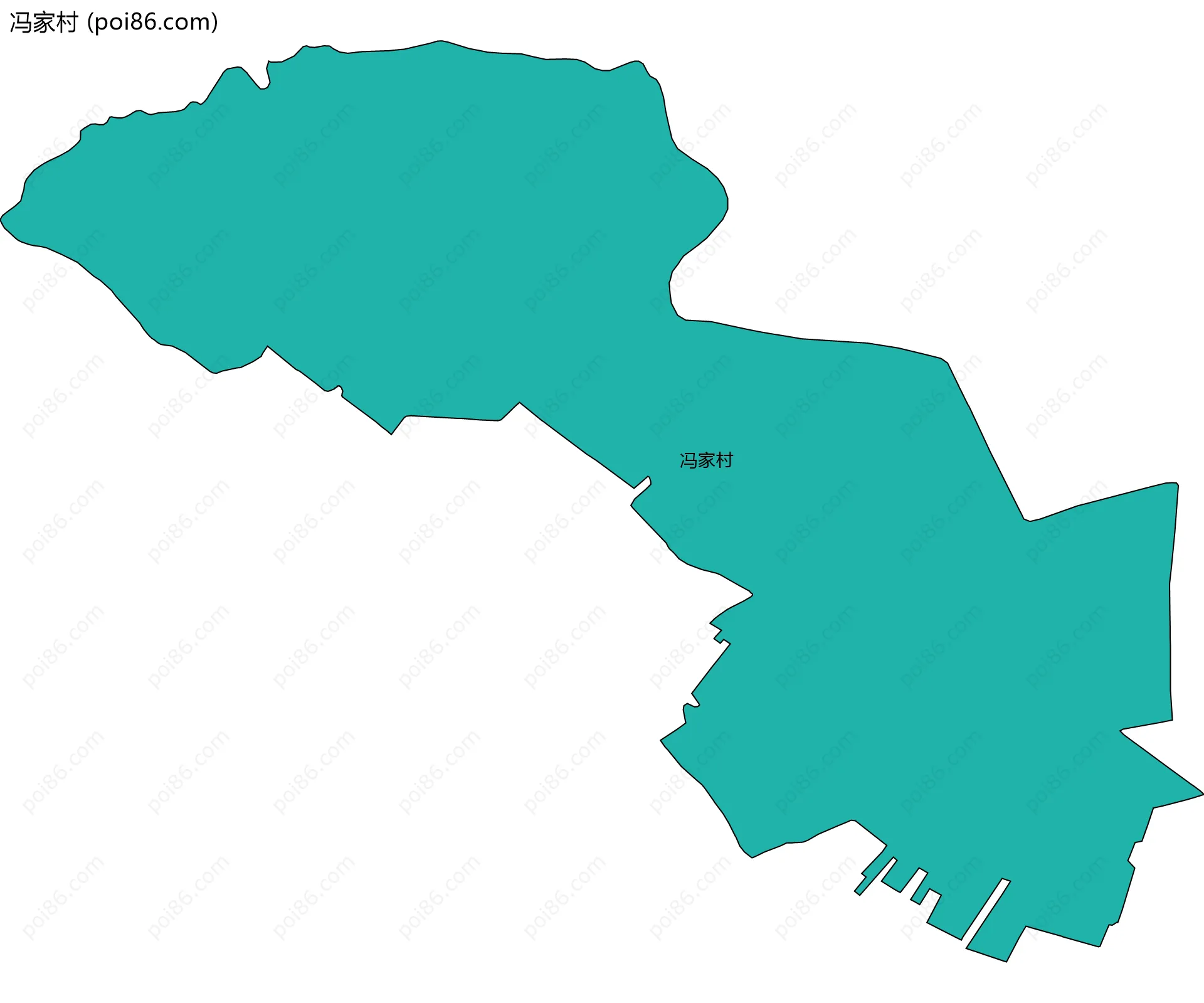 冯家村边界地图