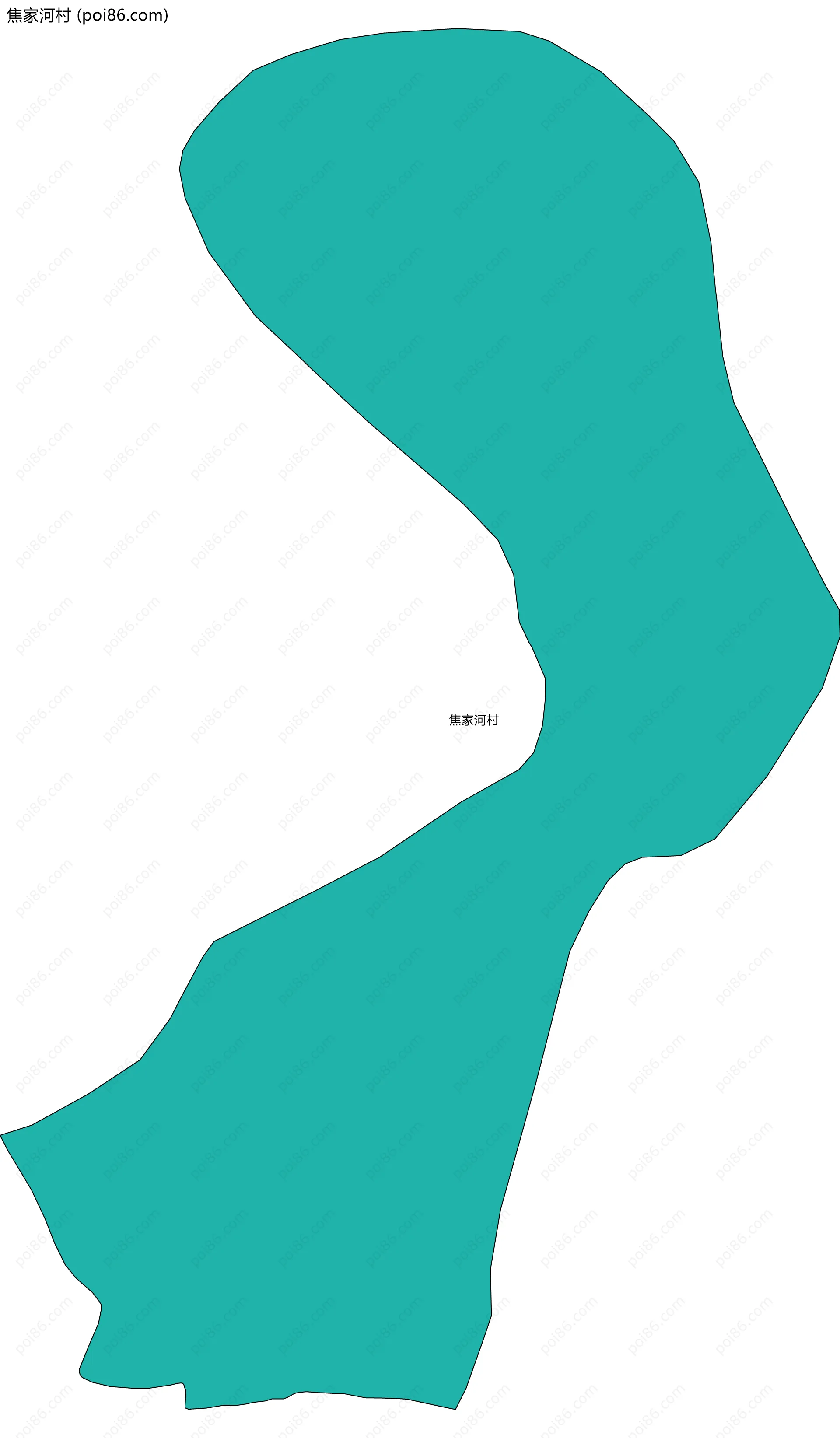 焦家河村边界地图