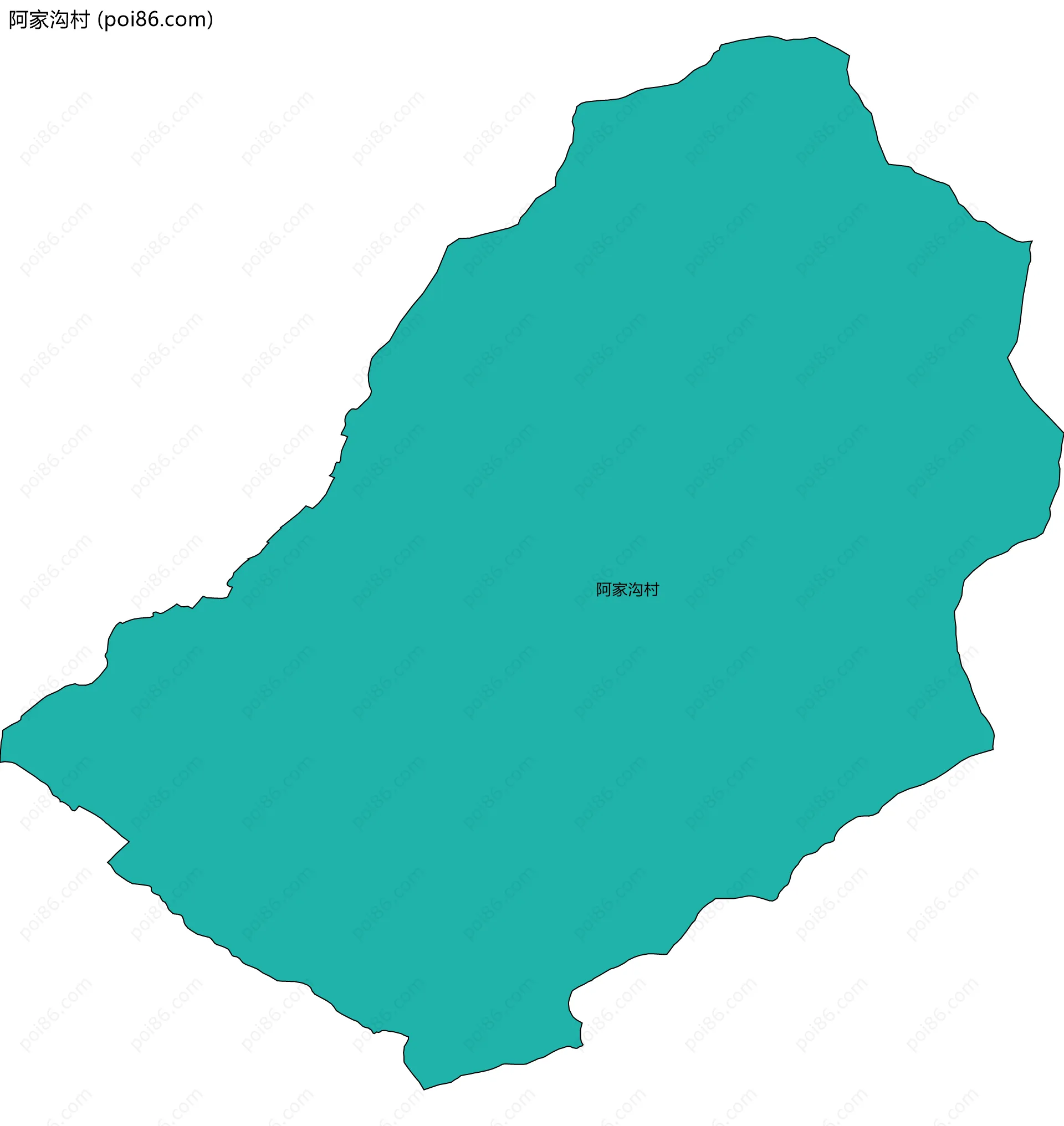 阿家沟村边界地图