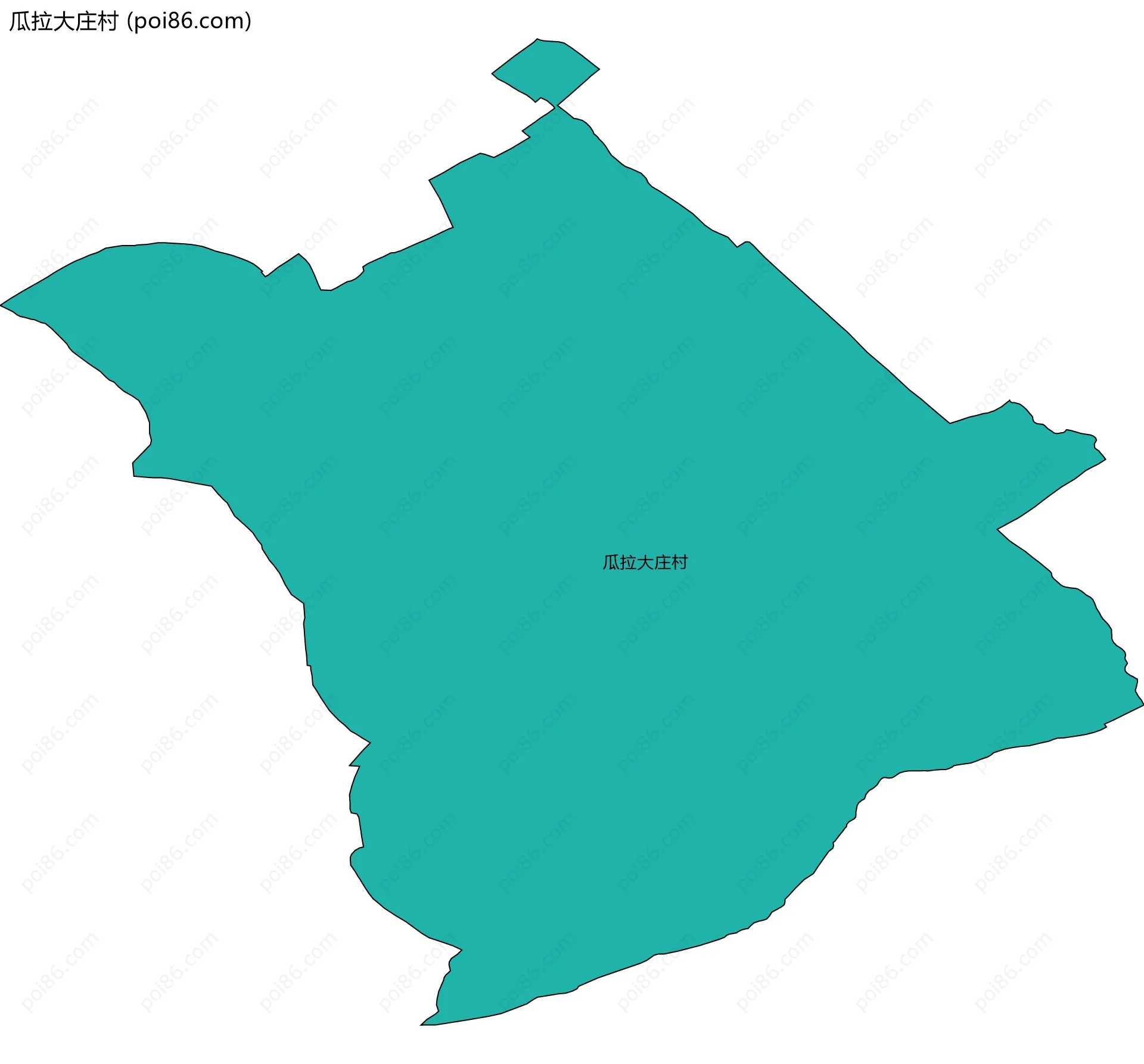 瓜拉大庄村边界地图