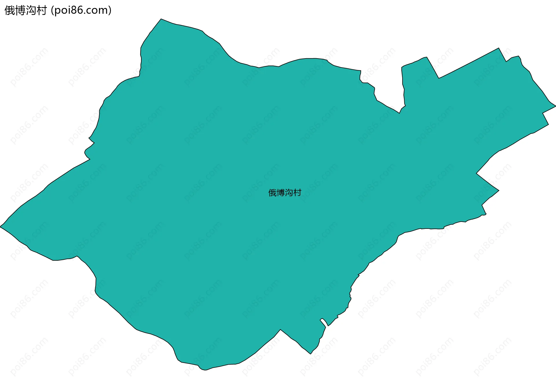 俄博沟村边界地图