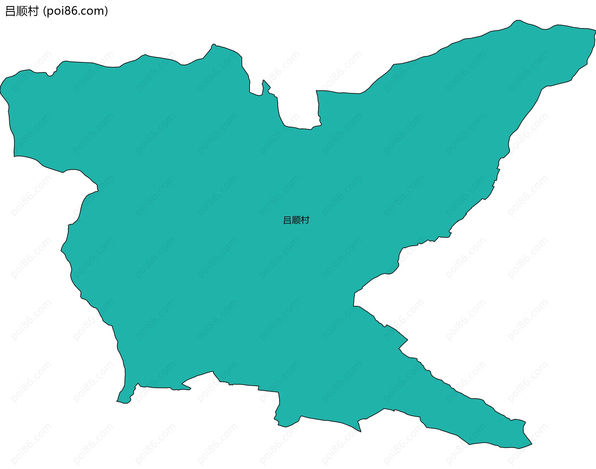 吕顺村边界地图