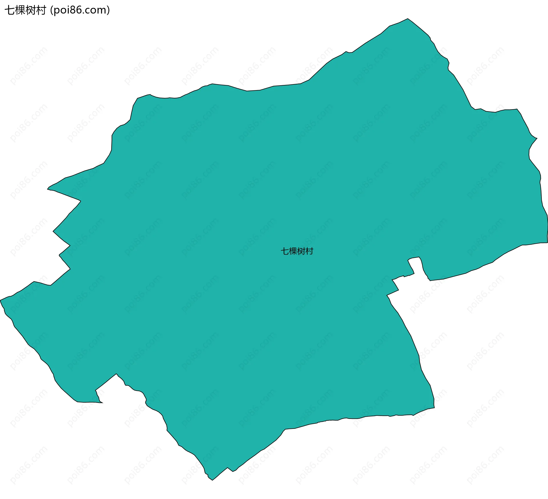 七棵树村边界地图