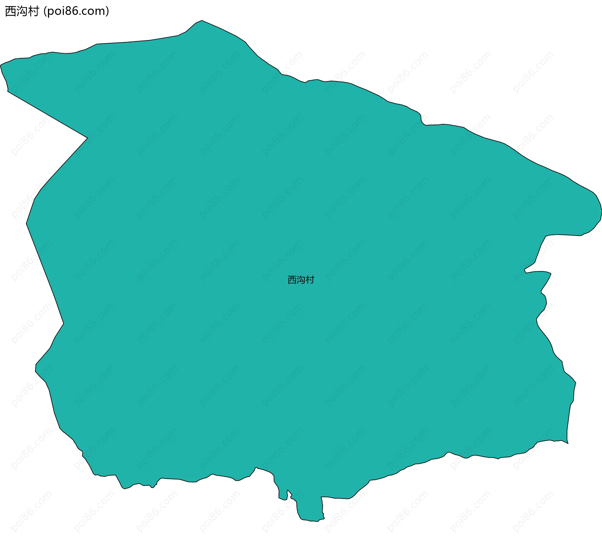 西沟村边界地图