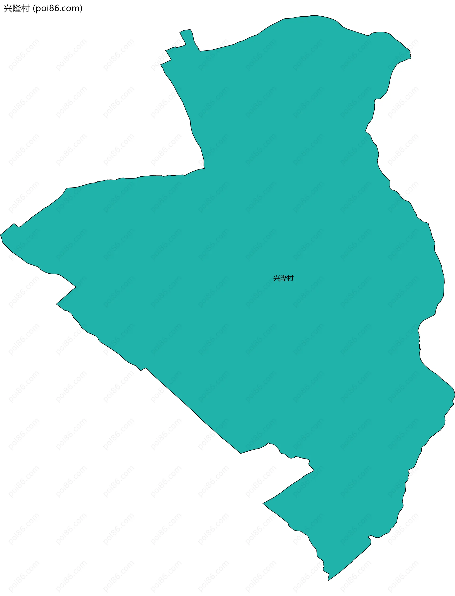 兴隆村边界地图