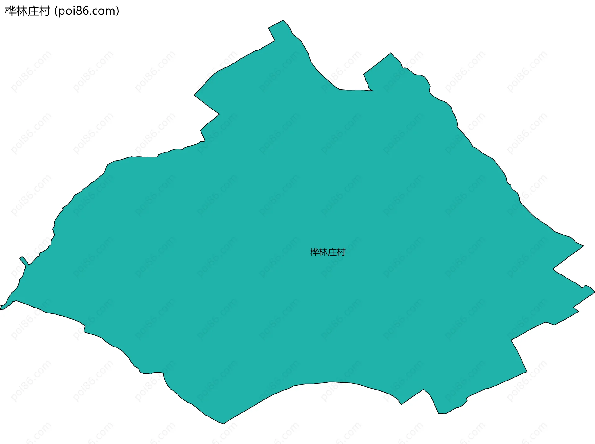 桦林庄村边界地图