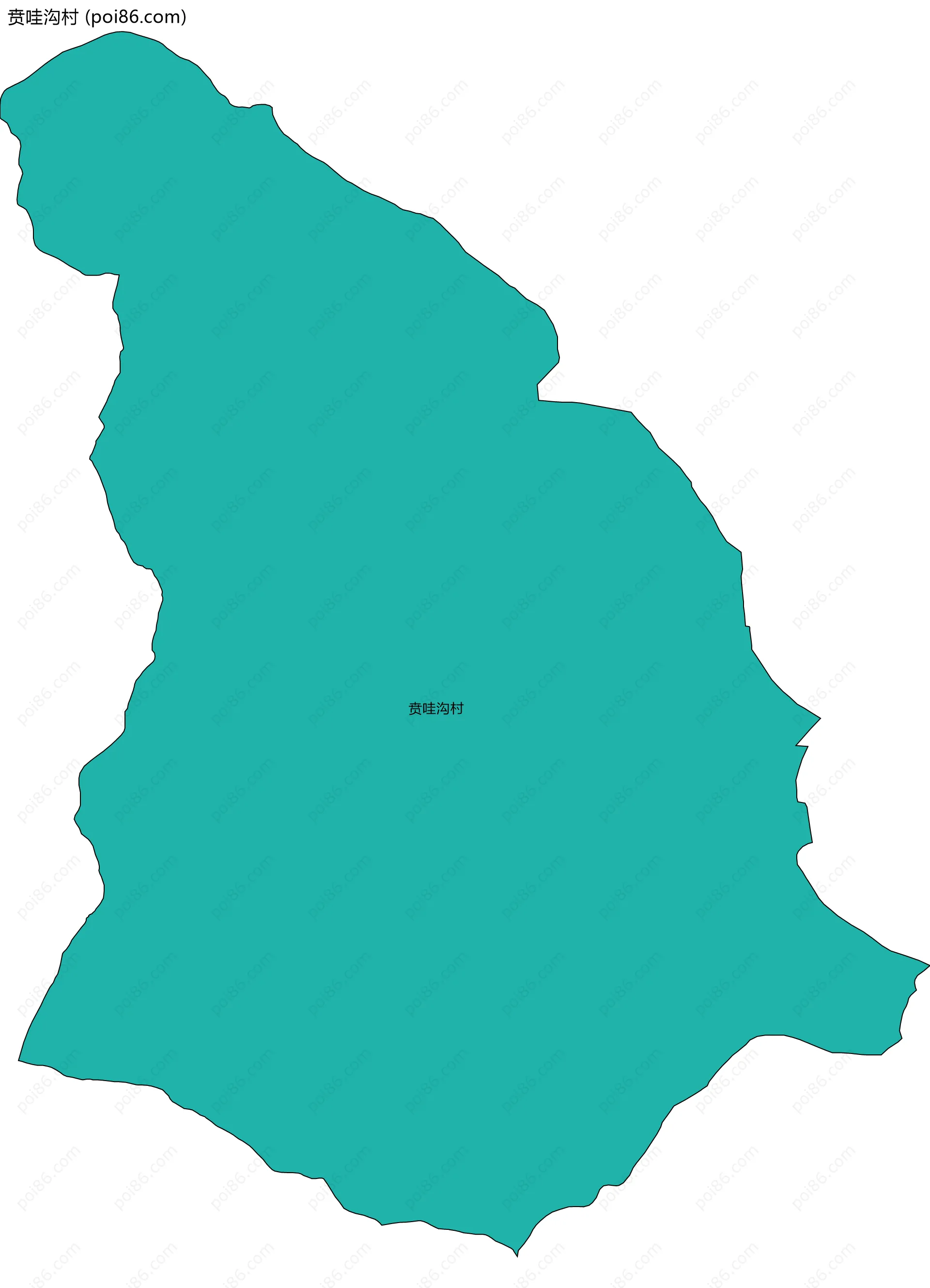 贲哇沟村边界地图