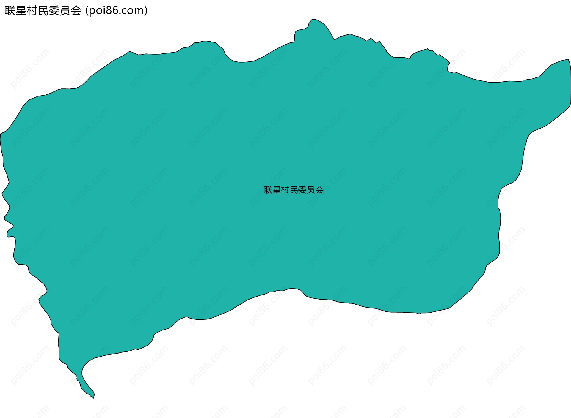 联星村民委员会边界地图