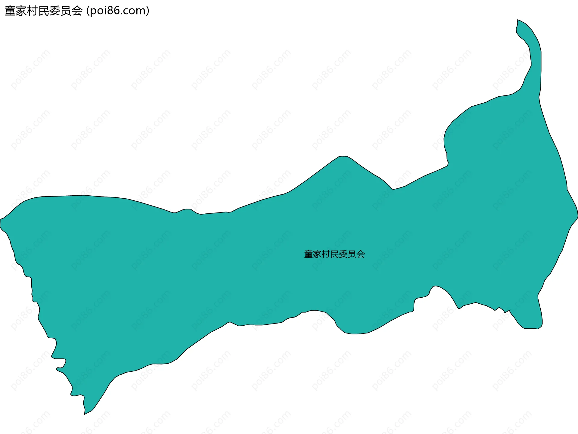 童家村民委员会边界地图