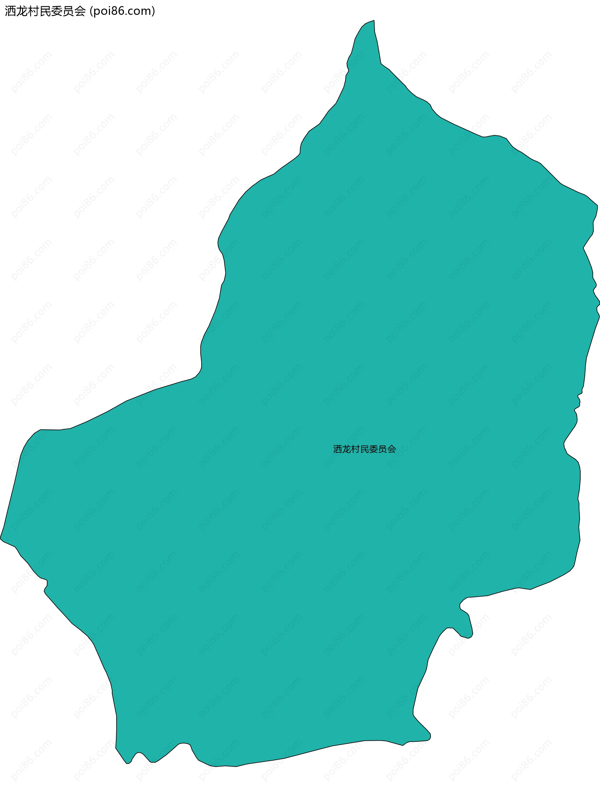 洒龙村民委员会边界地图