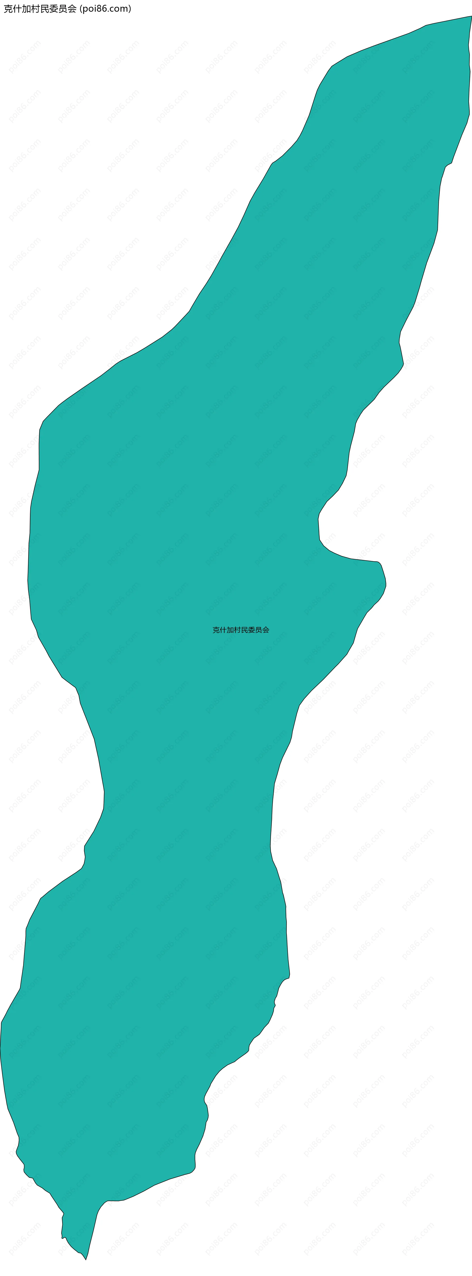 克什加村民委员会边界地图