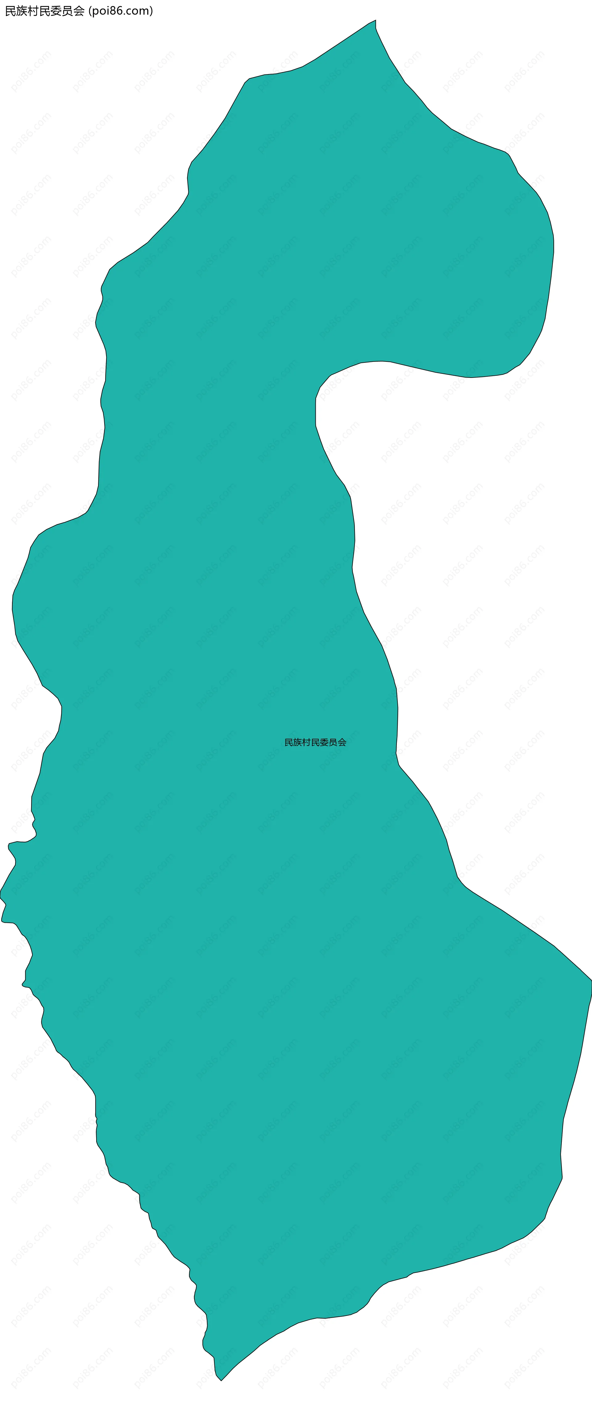 民族村民委员会边界地图