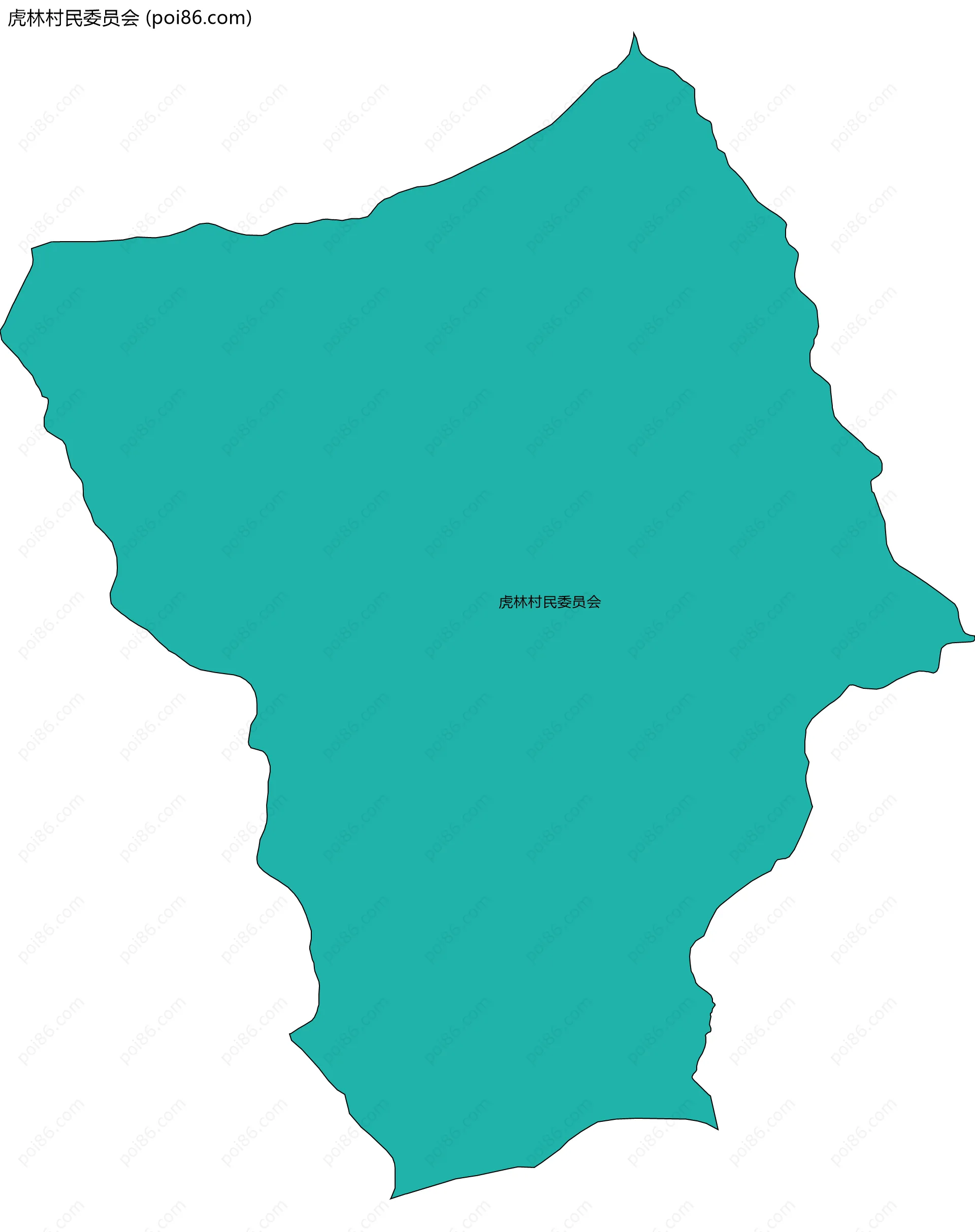 虎林村民委员会边界地图