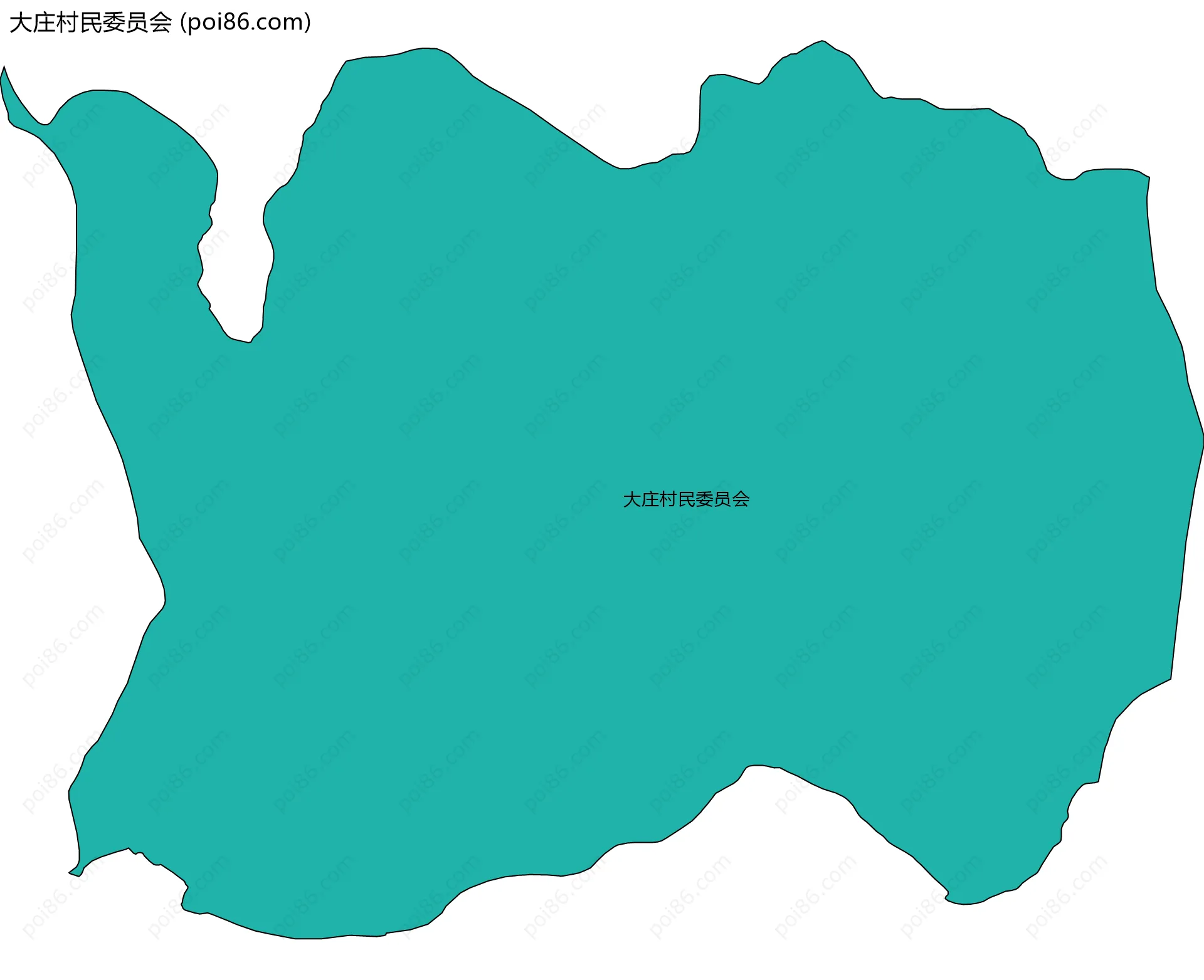 大庄村民委员会边界地图