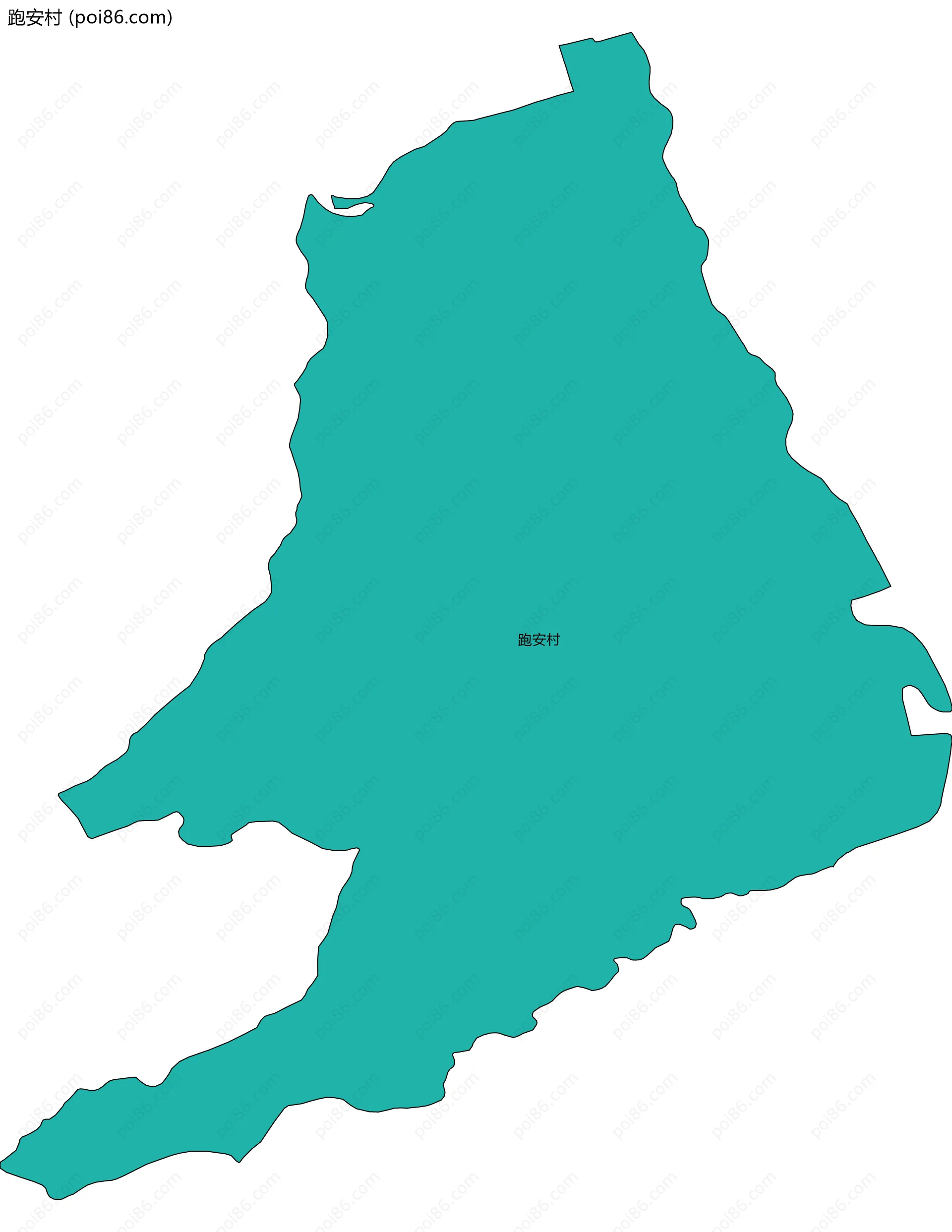 跑安村边界地图