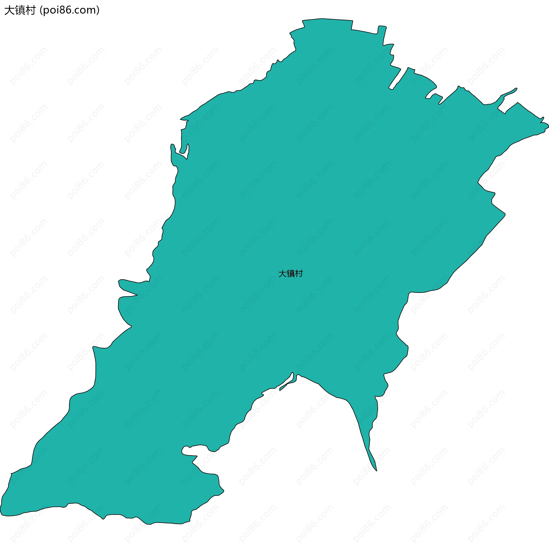 大镇村边界地图