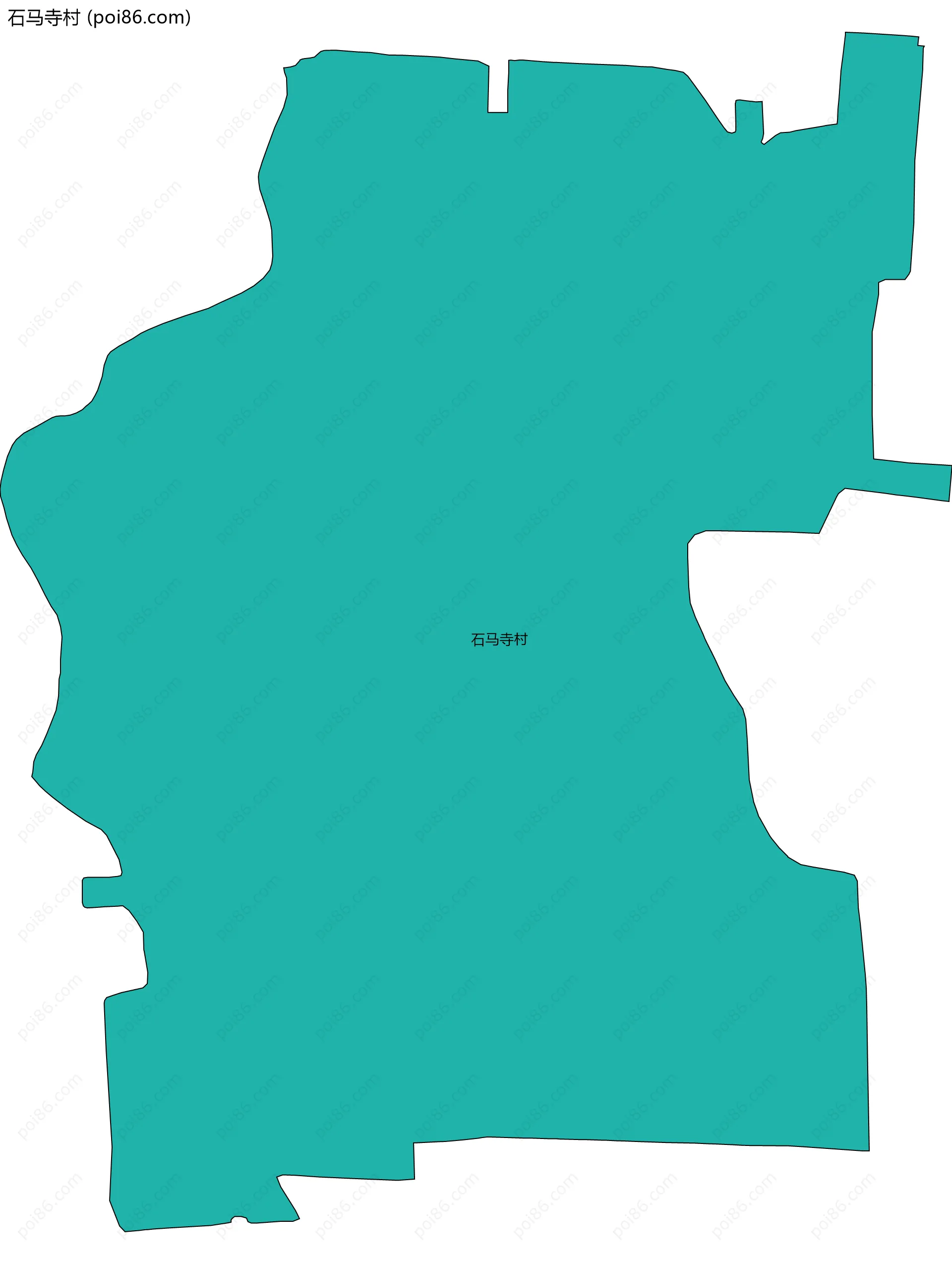 石马寺村边界地图