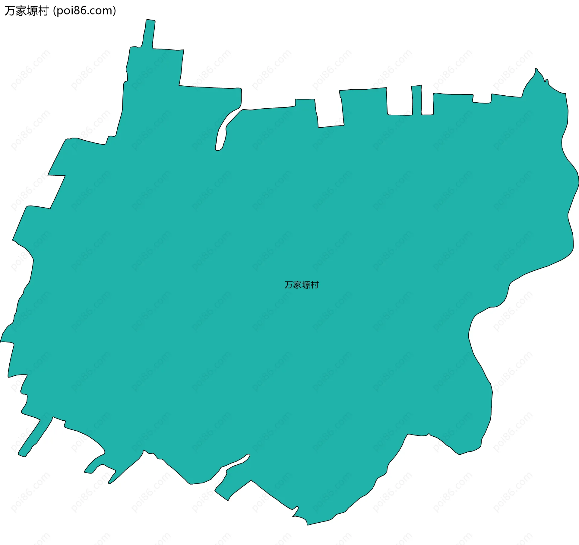 万家塬村边界地图