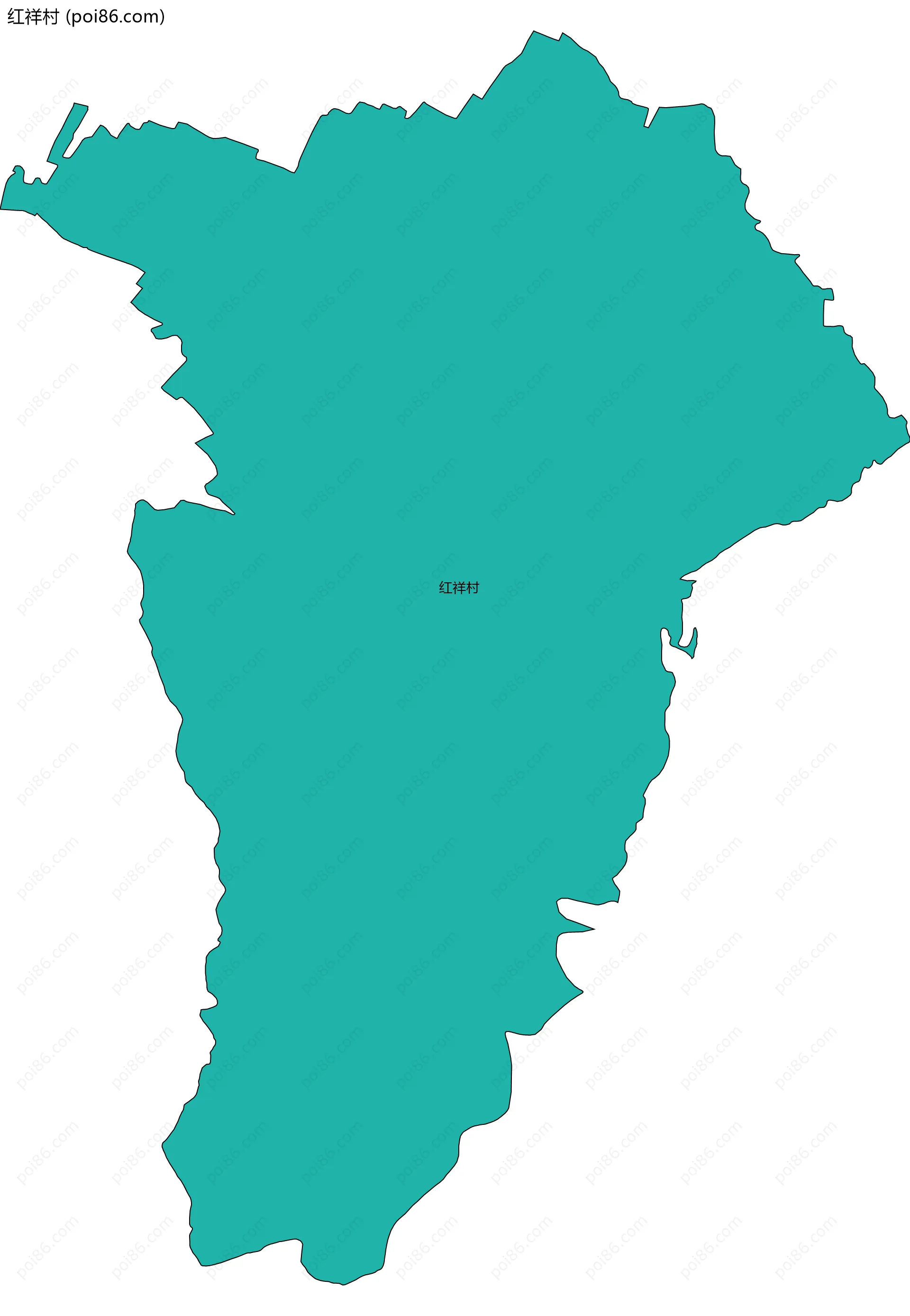 红祥村边界地图