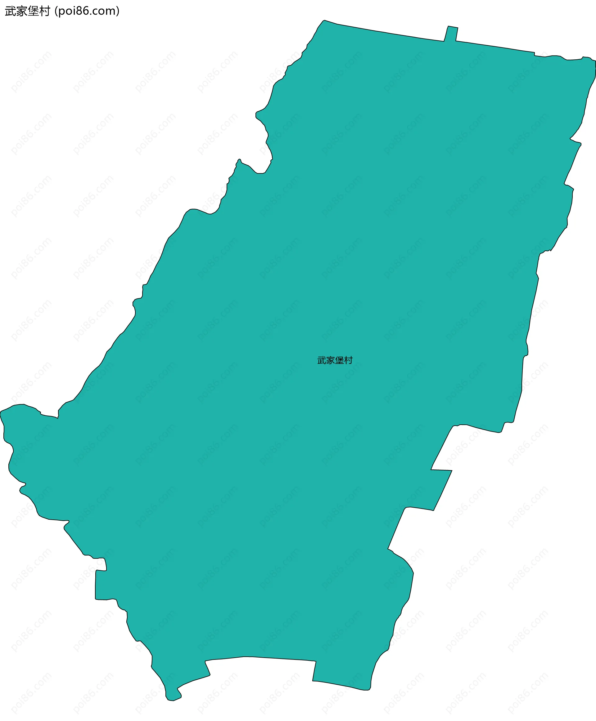 武家堡村边界地图