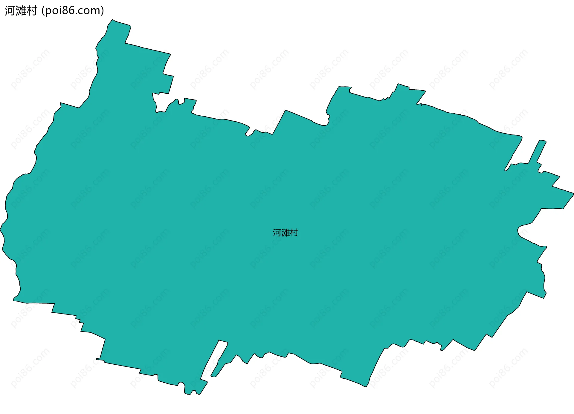 河滩村边界地图
