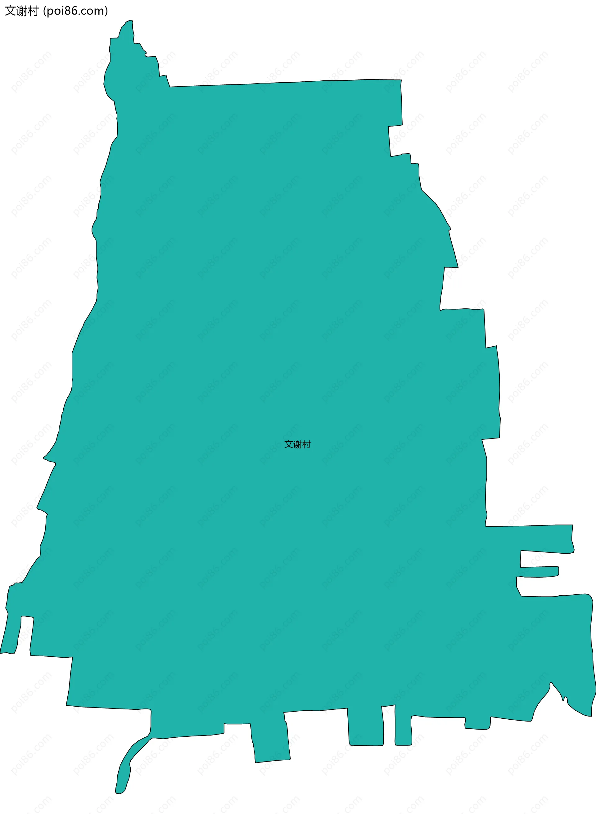 文谢村边界地图