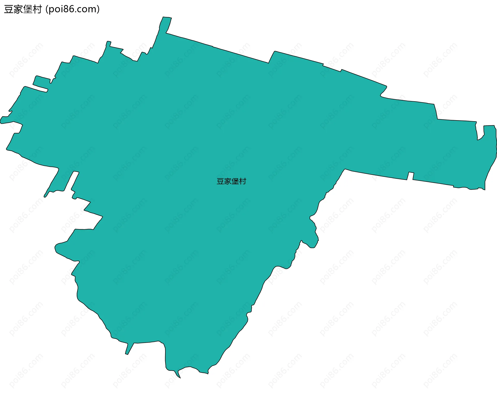 豆家堡村边界地图