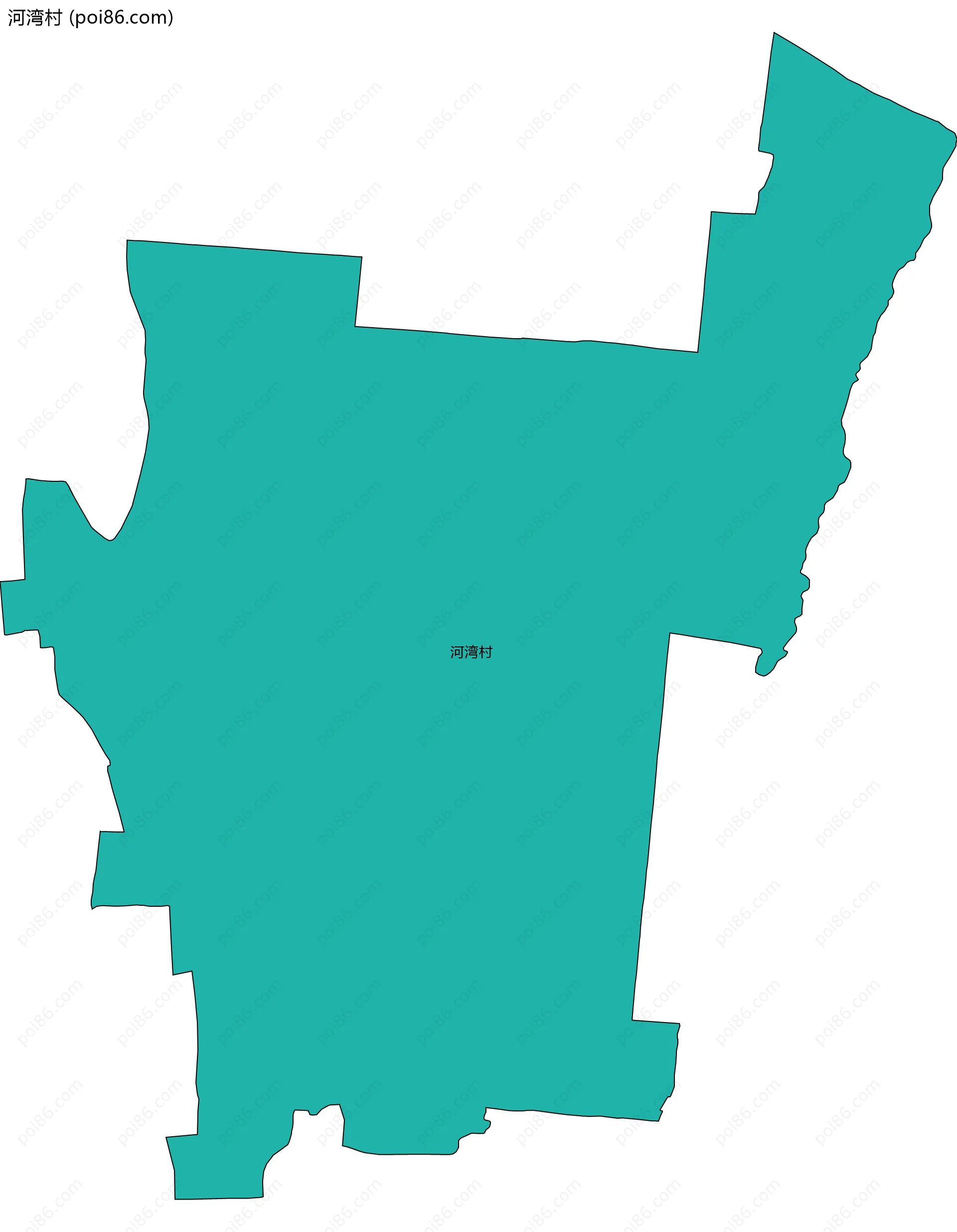 河湾村边界地图