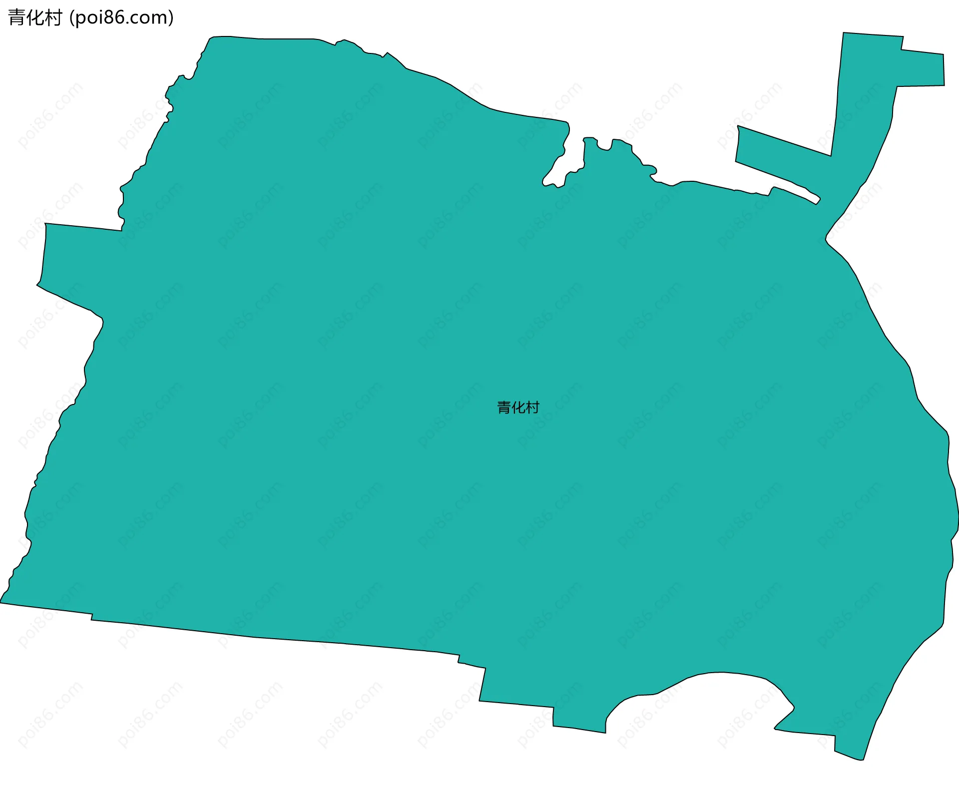青化村边界地图