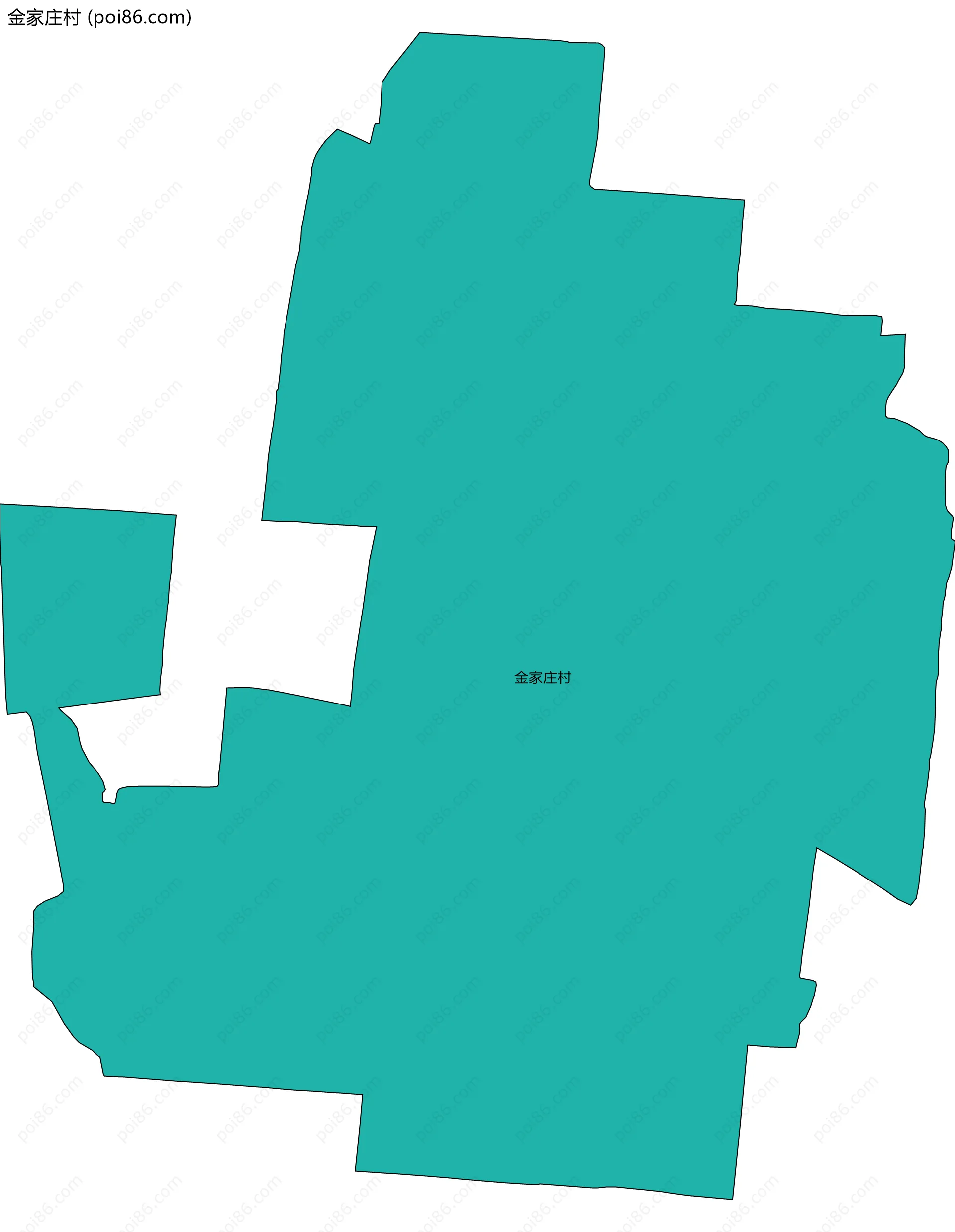 金家庄村边界地图