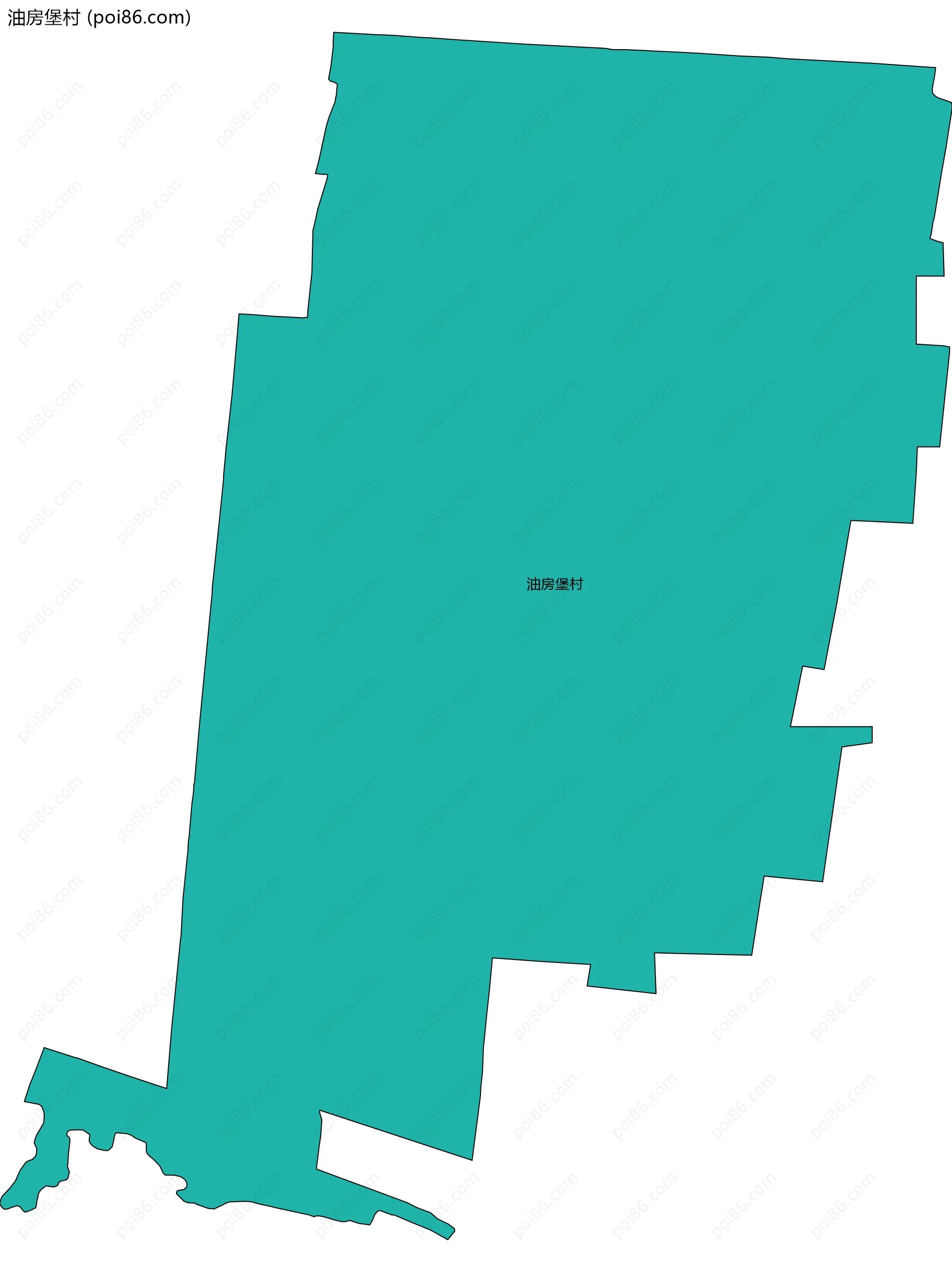 油房堡村边界地图