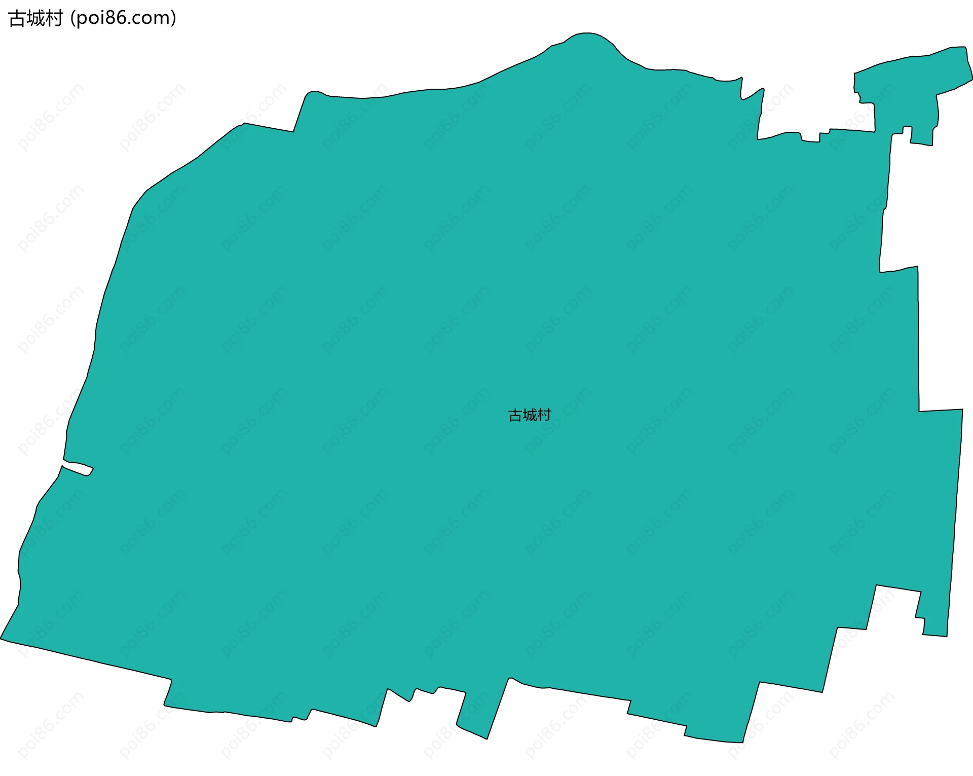 古城村边界地图