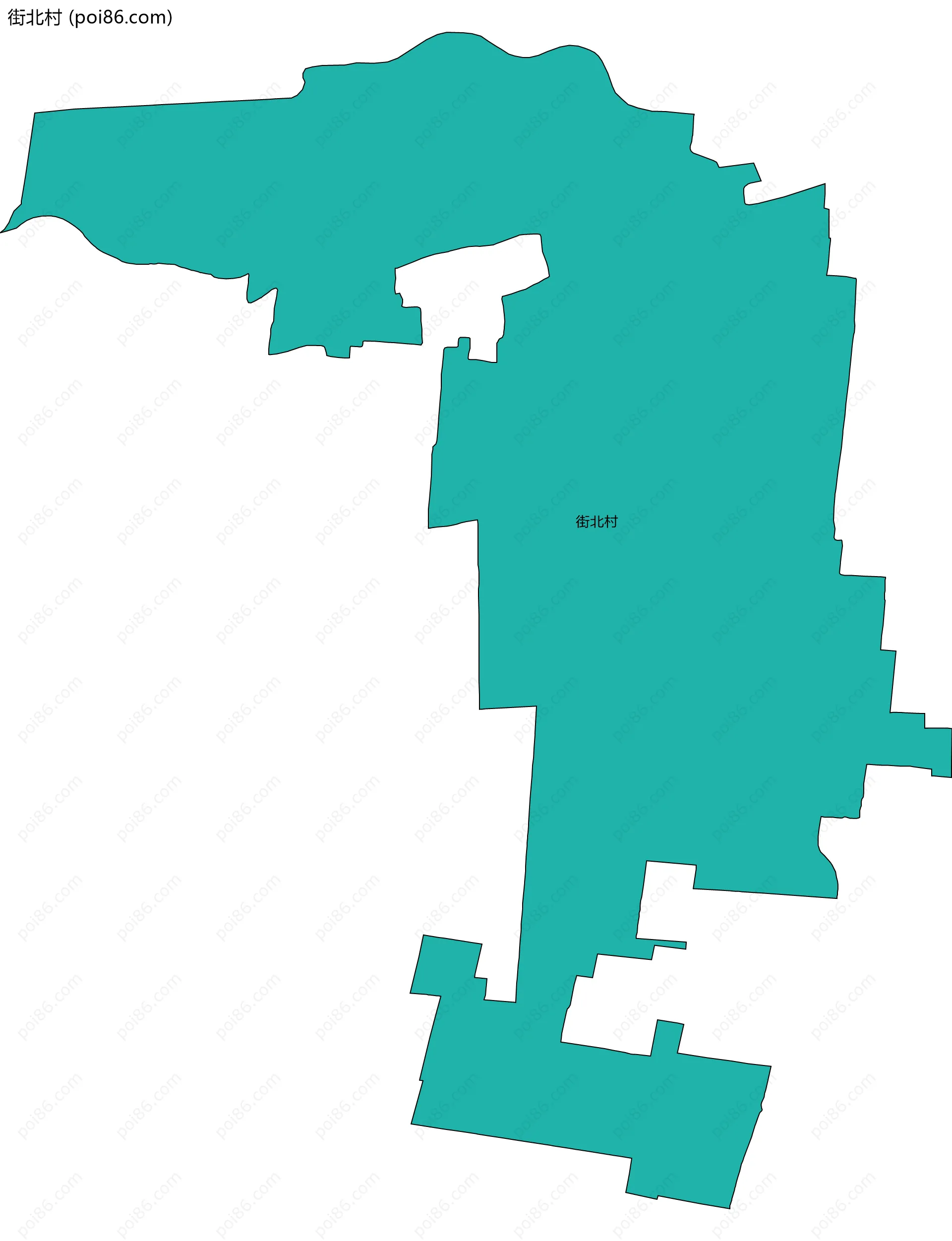 街北村边界地图