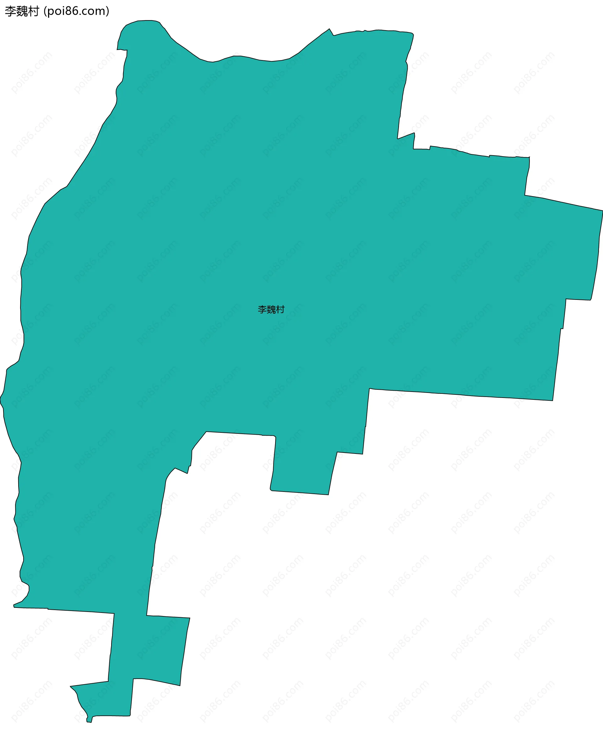 李魏村边界地图