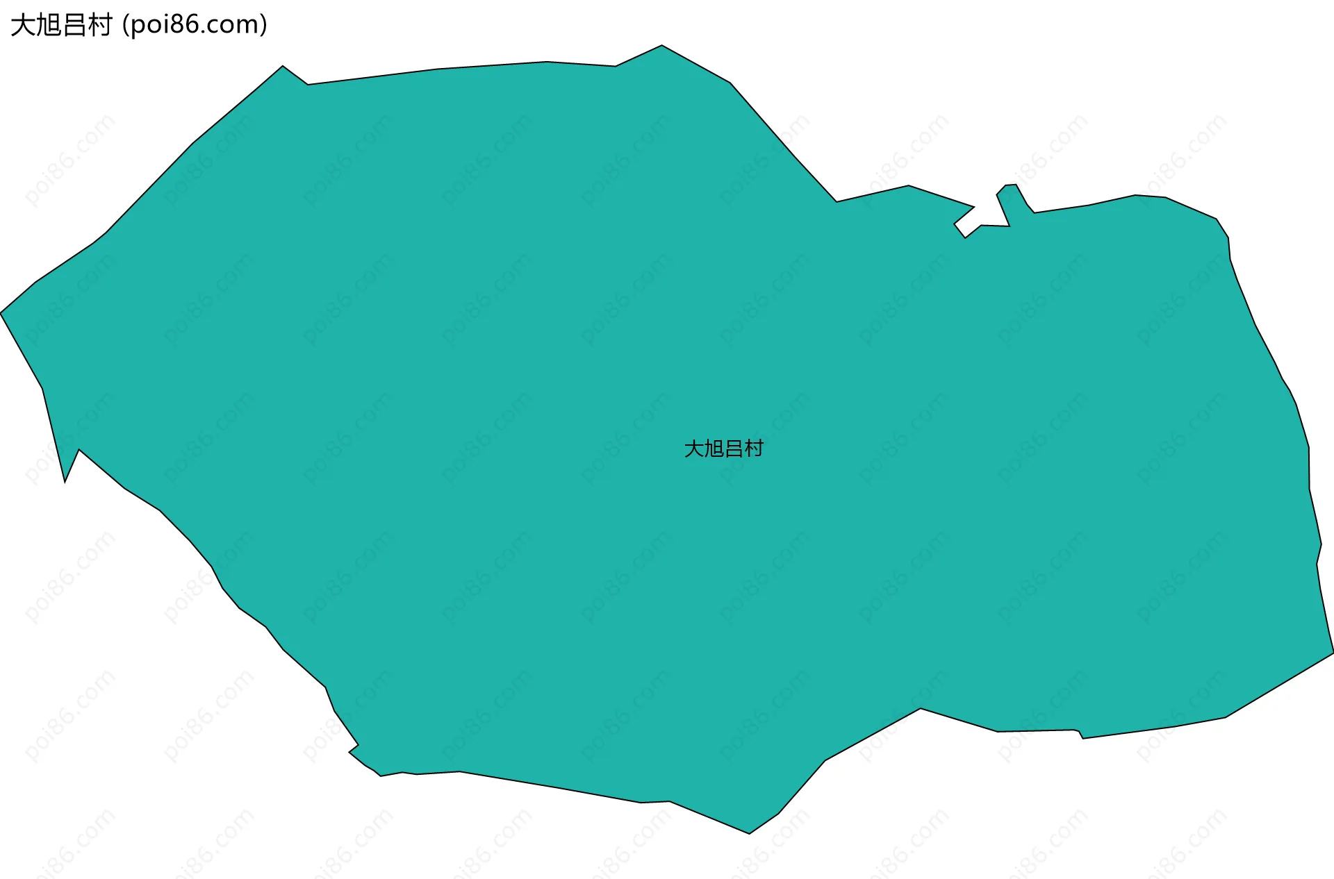 大旭吕村边界地图
